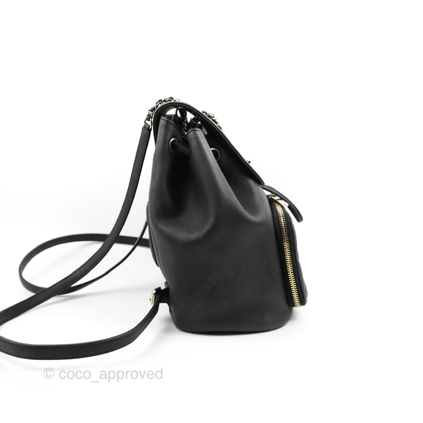 Chanel Quilted Business Affinity Backpack Black Caviar Gold Hardware