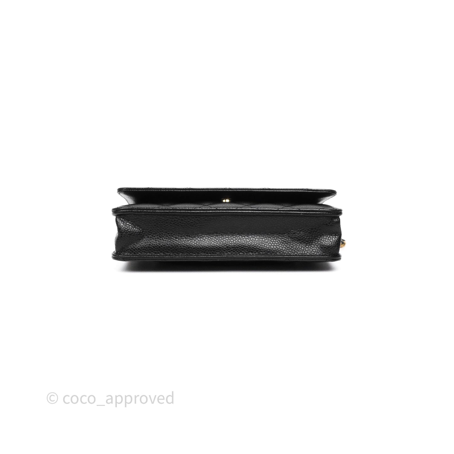 Chanel Classic Wallet On Chain WOC Quilted Black Caviar Gold Hardware