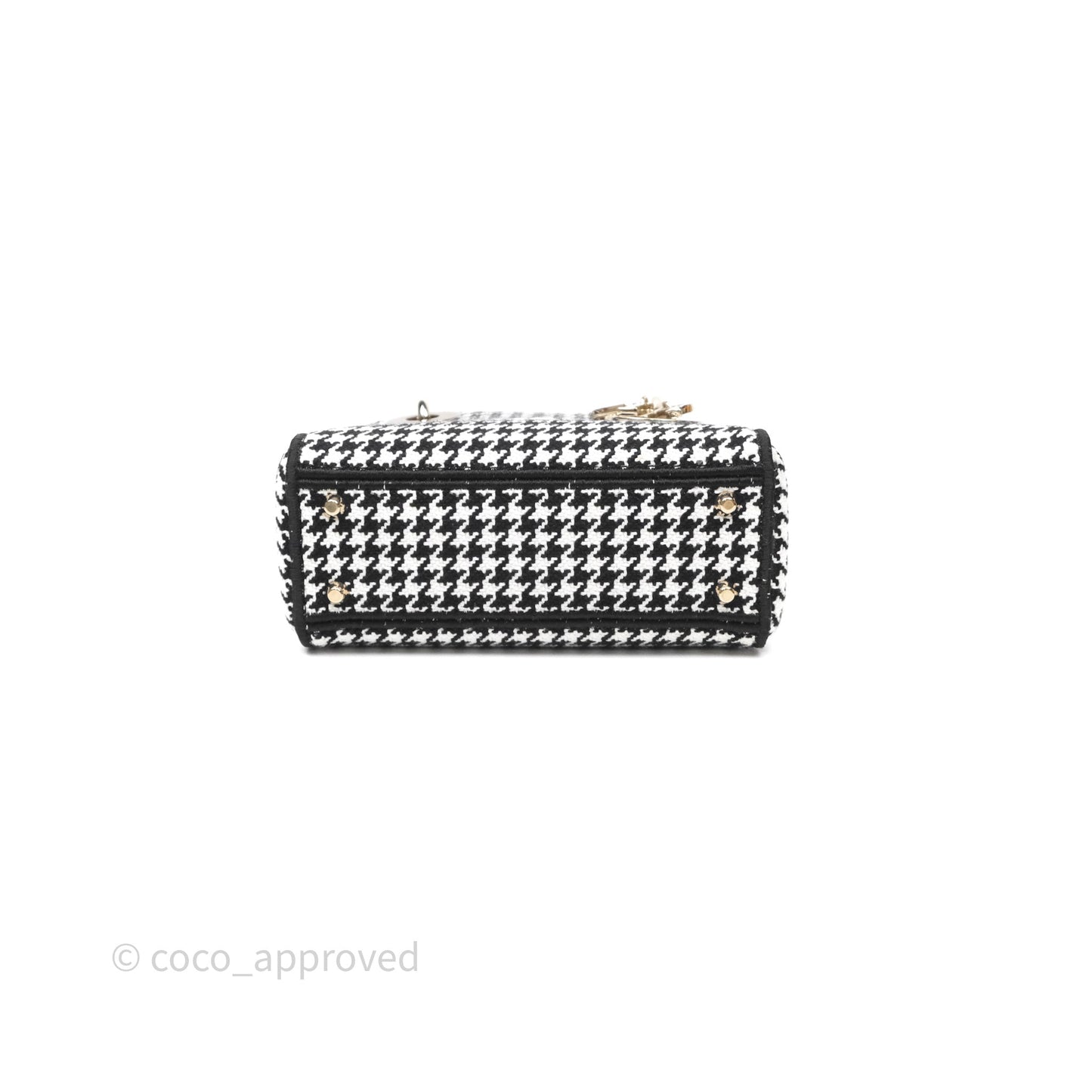 Christian Dior Mini Lady D-Lite Bag Black White Houndstooth