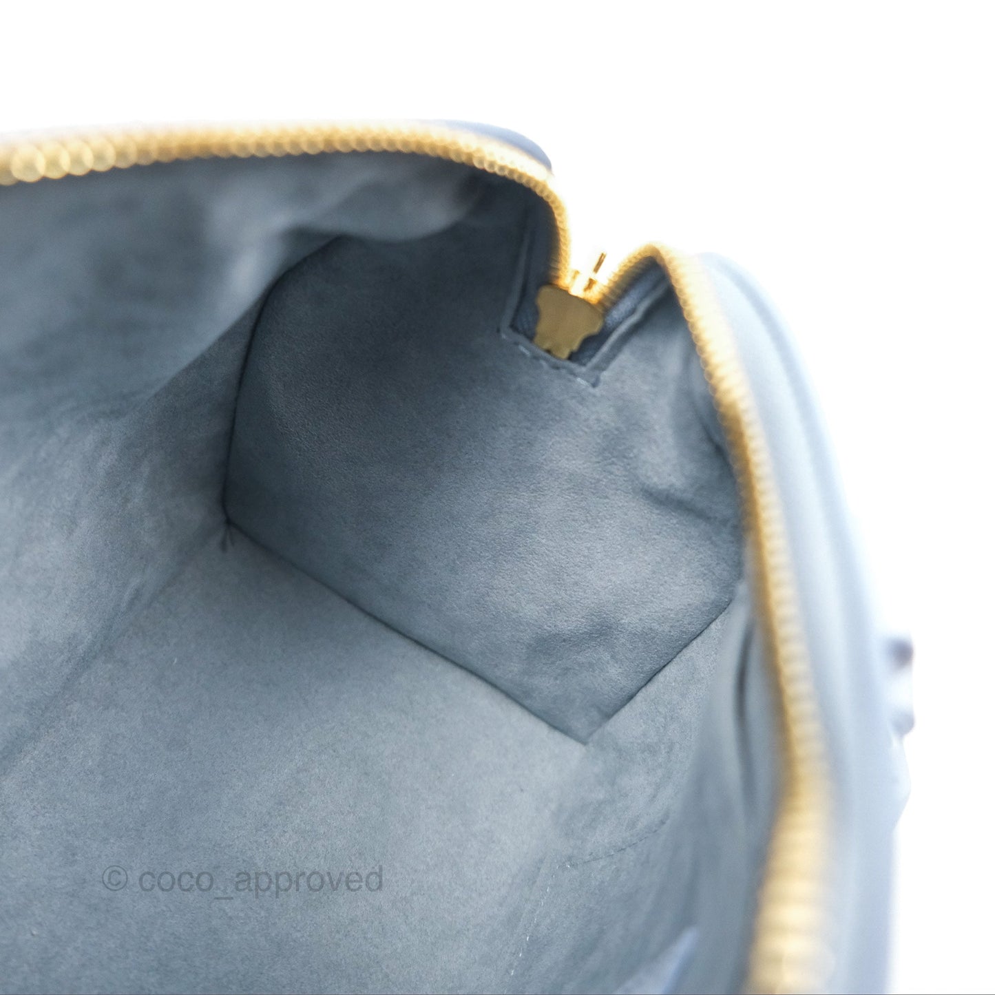 Louis Vuitton Speedy Bandoulière 20 Monogram Empreinte Leather Blue Hour