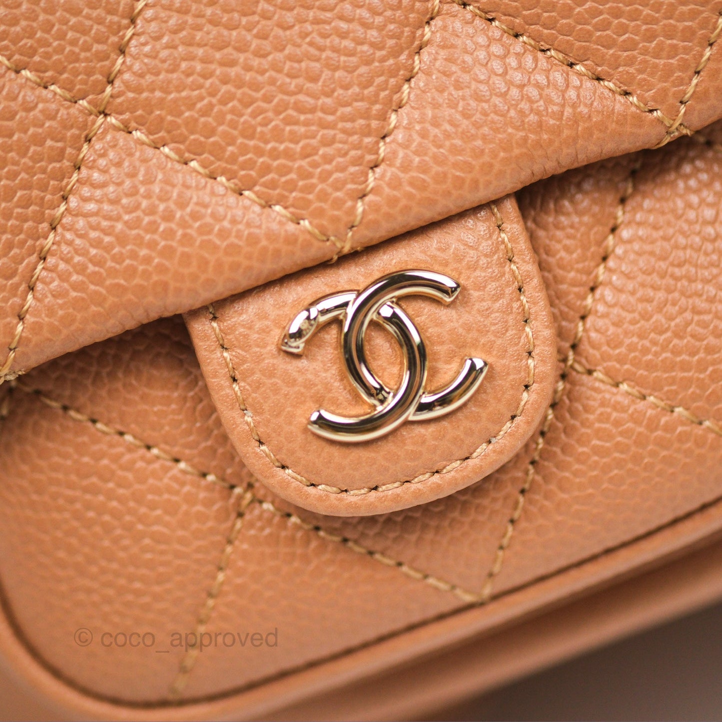 Chanel Duma Backpack Medium Dark Beige Caviar Gold Hardware