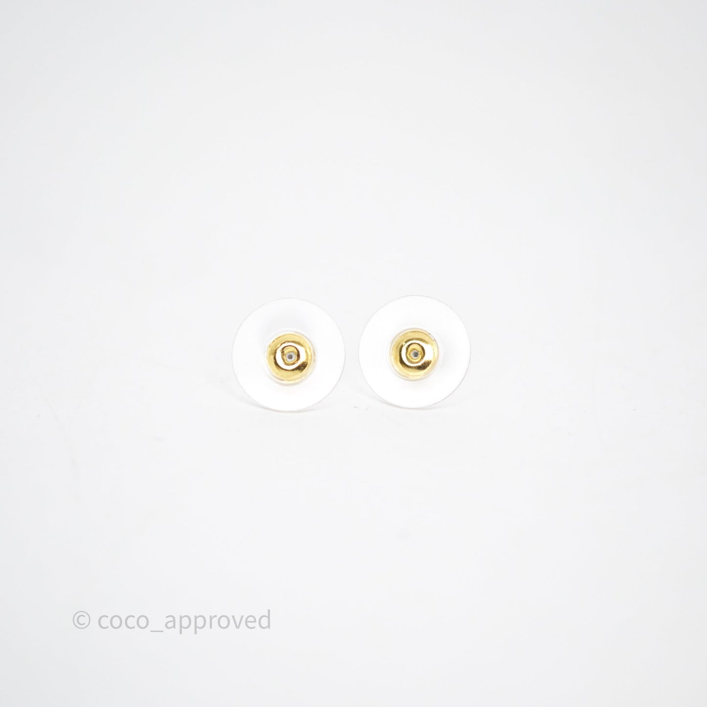 Chanel Crystal Pearl CC Earrings Gold Tone 22B