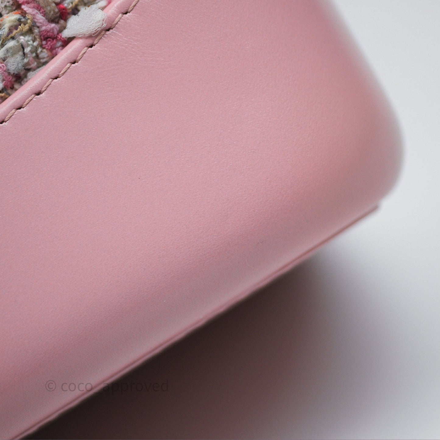 Chanel Gabrielle Small Backpack Pink Tweed Aged Calfskin
