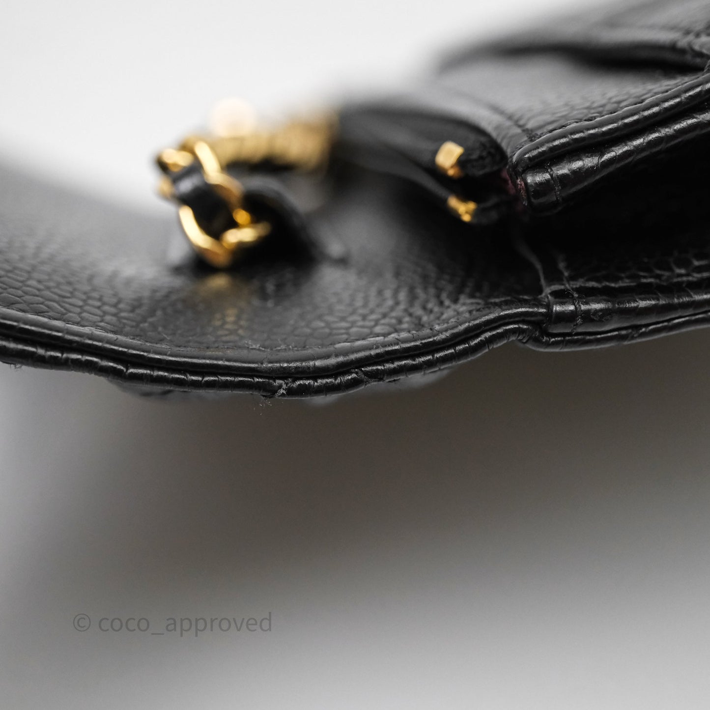 Chanel Quilted WOC Black Caviar Gold Hardware