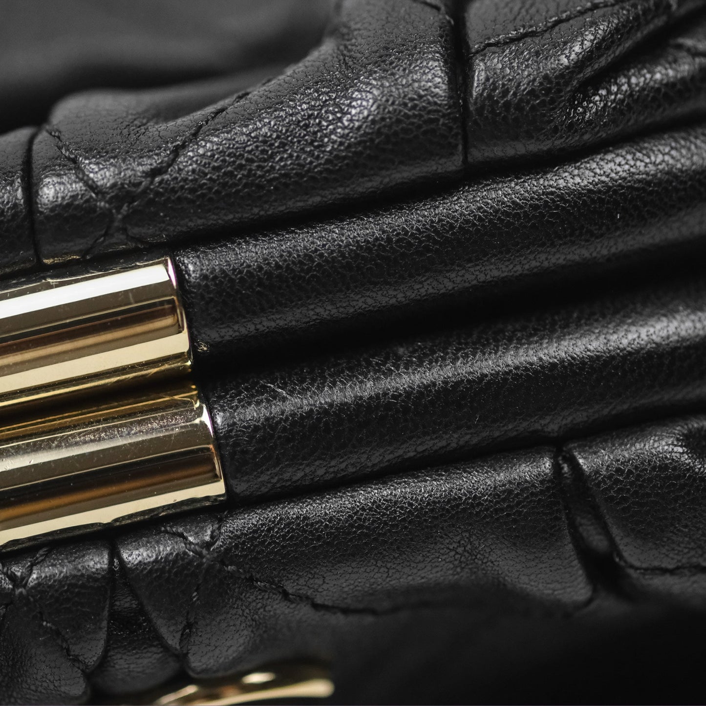 Chanel Quilted Clutch with Chain Black Lambskin Gold Hardware