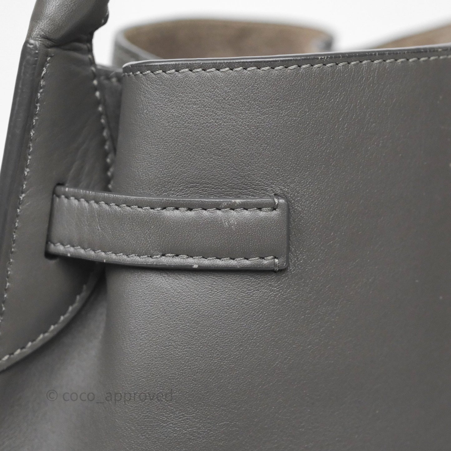 Celine Big Bag Nano Bucket Grey Smooth Calfskin