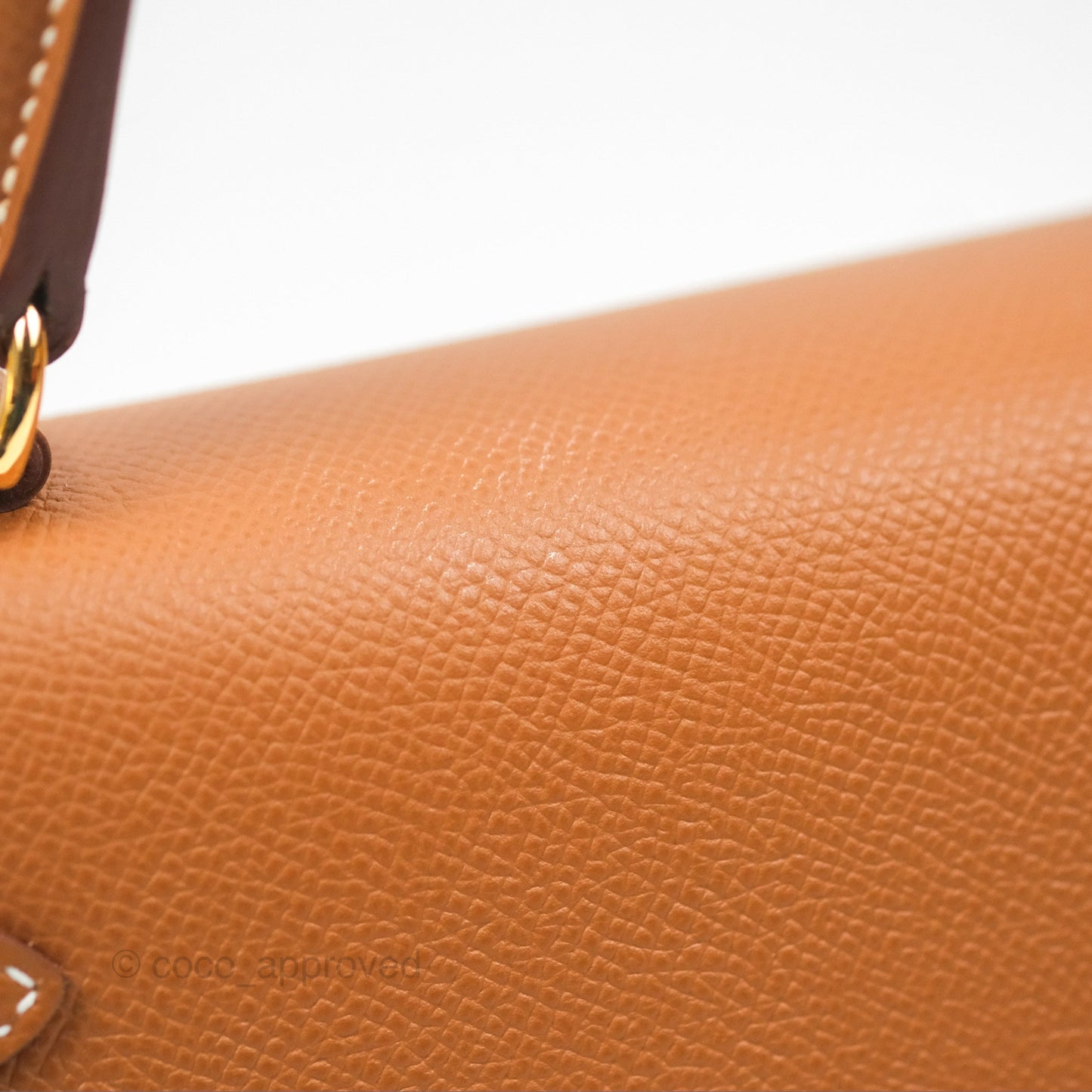 Hermès Kelly 25 Sellier Gold Epsom Gold Hardware