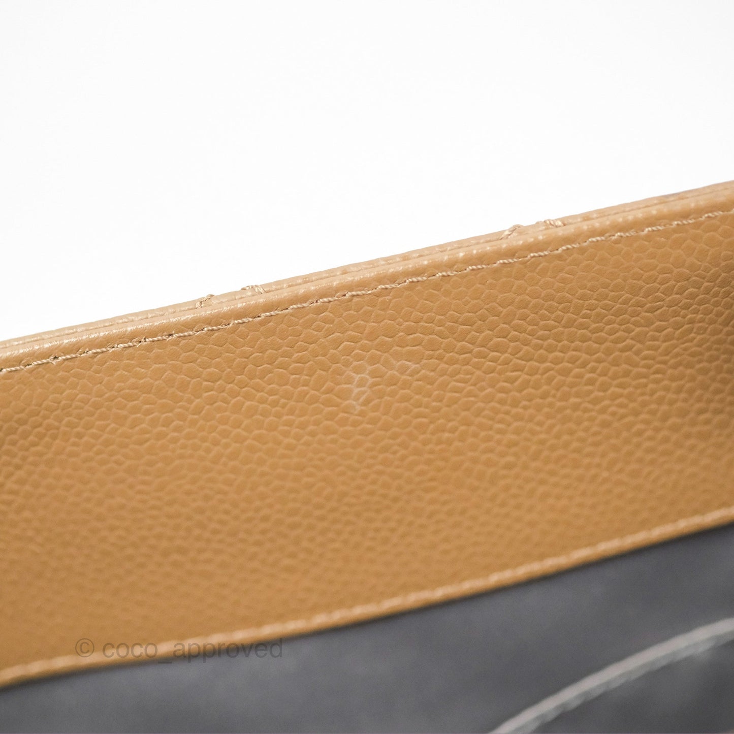 Chanel XL GST Brown Taupe Caviar Silver Hardware