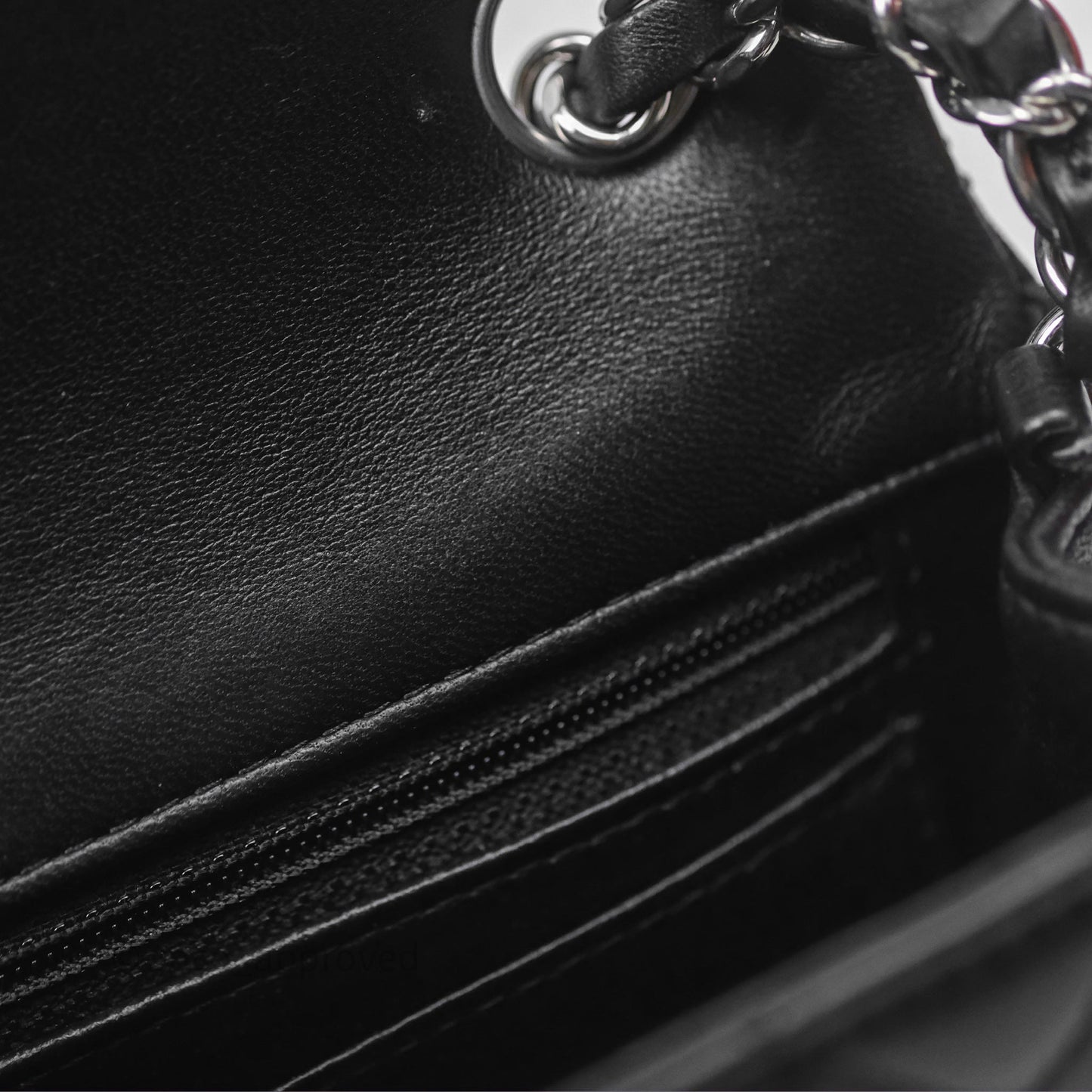 Chanel Quilted Mini Rectangular Flap Black Lambskin Silver Hardware