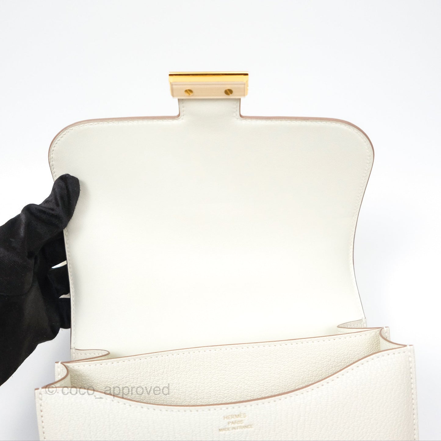 Hermès Constance Mini 18cm Mushroom Chevre Mysore Gold Hardware