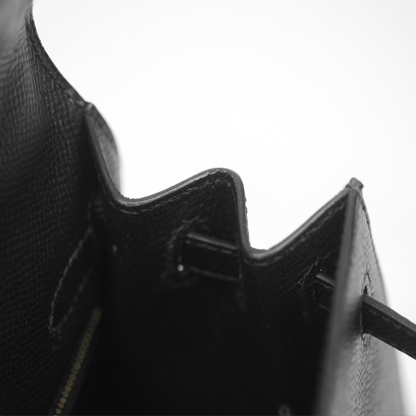 Hermès Sellier Kelly 25 Black Noir 89 Epsom Gold Hardware