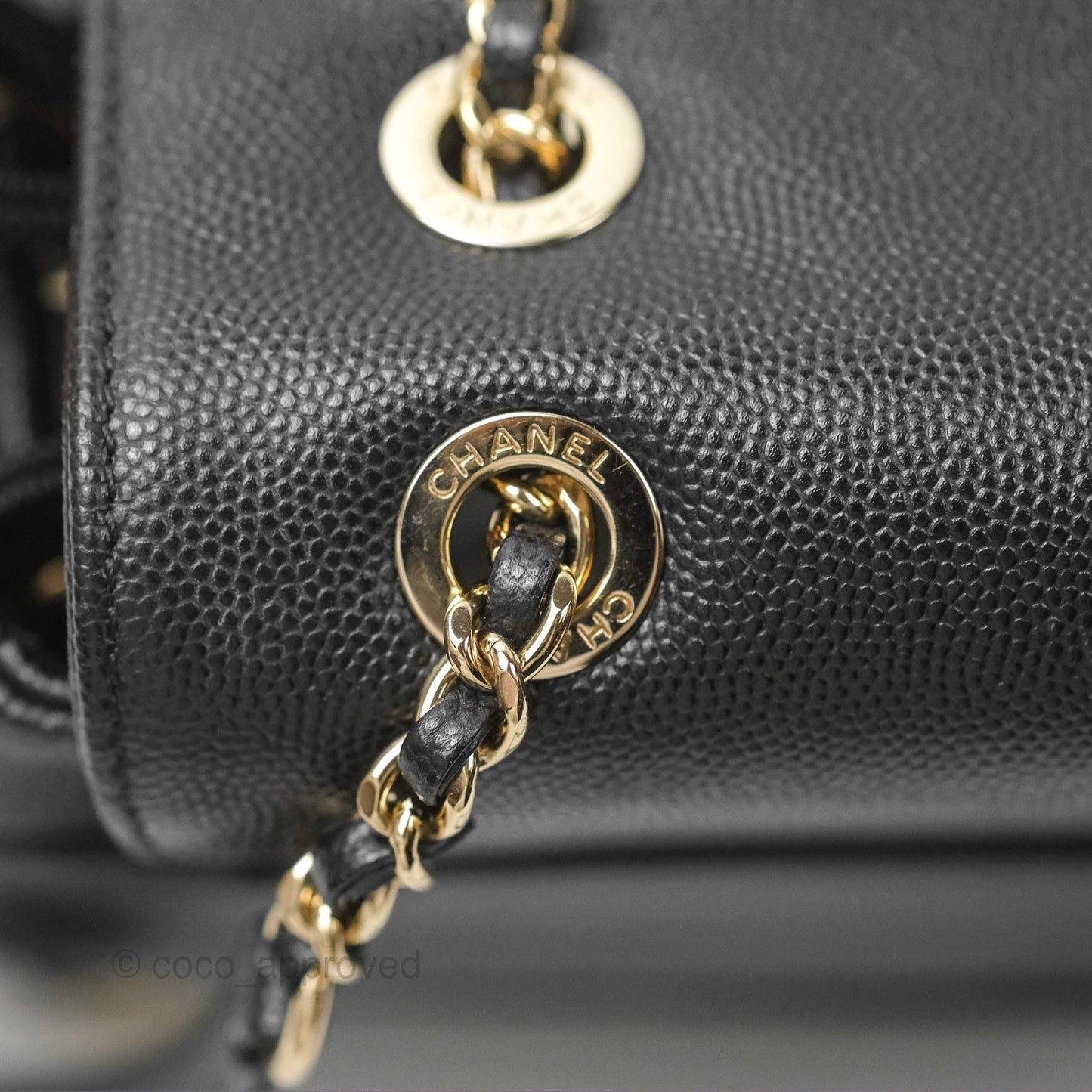 Chanel Quilted Business Affinity Backpack Black Caviar Gold Hardware