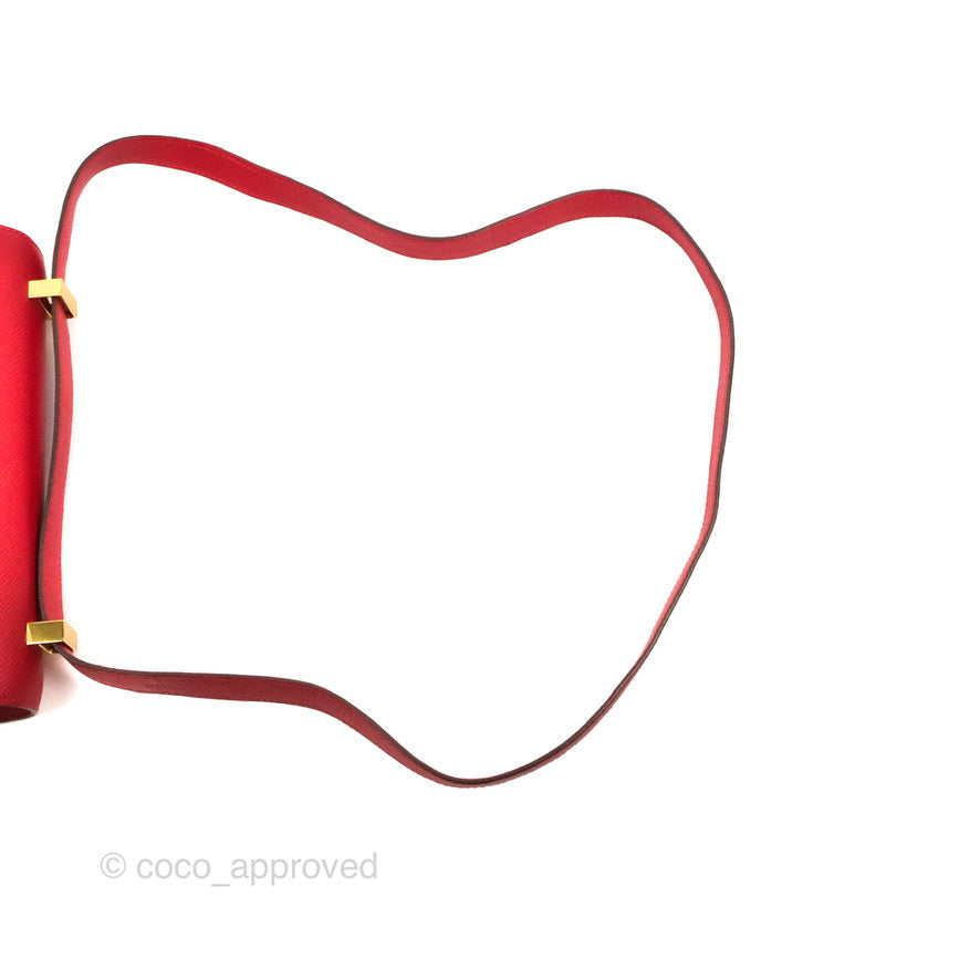 Hermès Constance 24 Rouge Casaque Epsom Gold Hardware