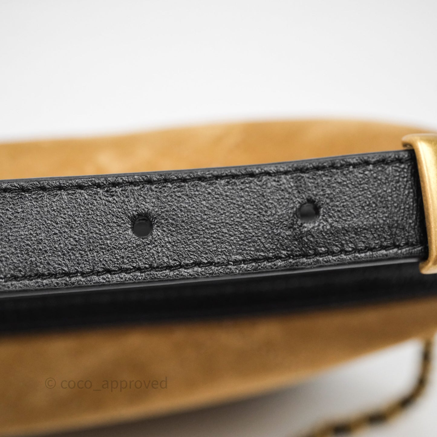 Chanel Hobo with Chain Brown Suede/ Black Calfskin Gold Hardware