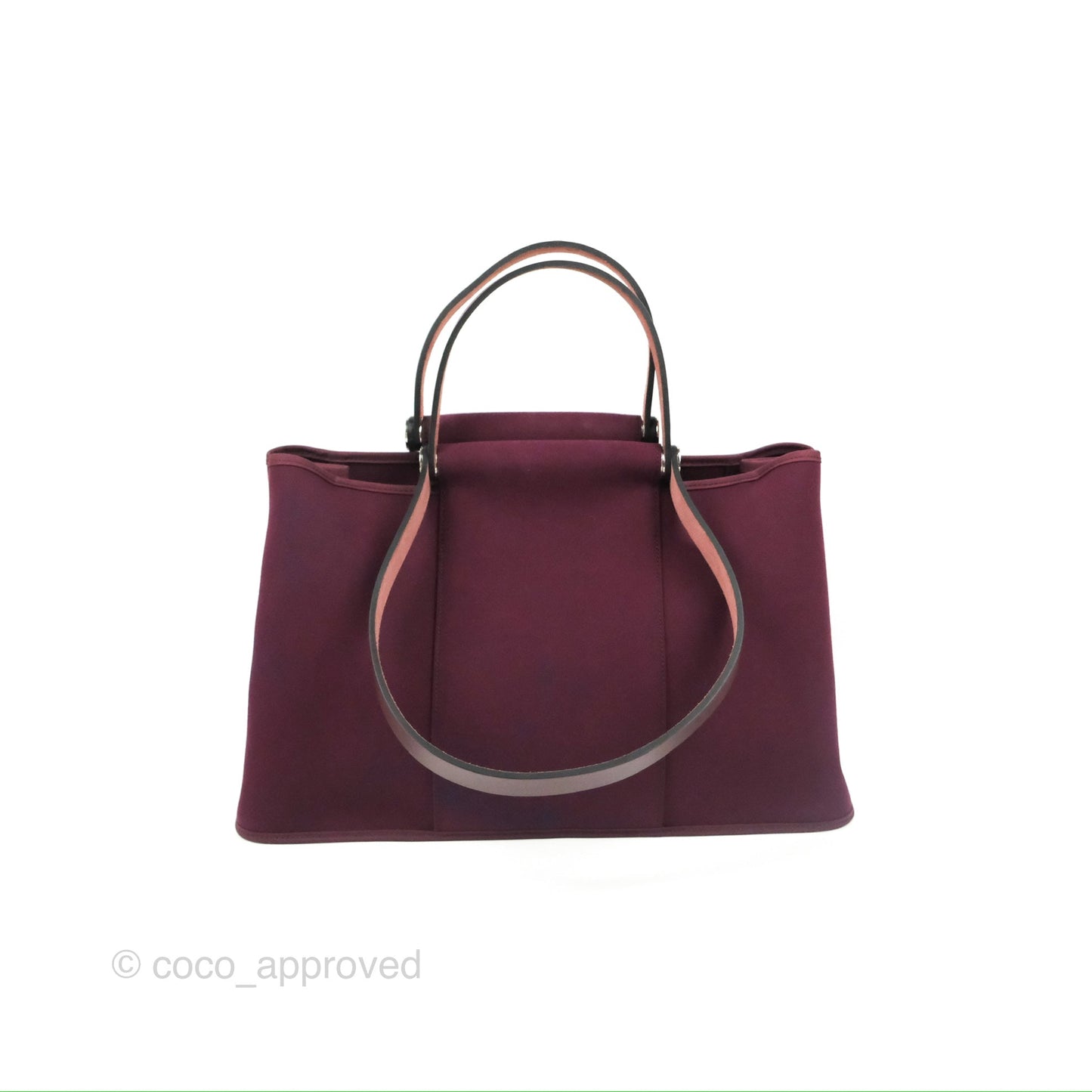 Hermès Cabag Elan Bag Purple Canvas