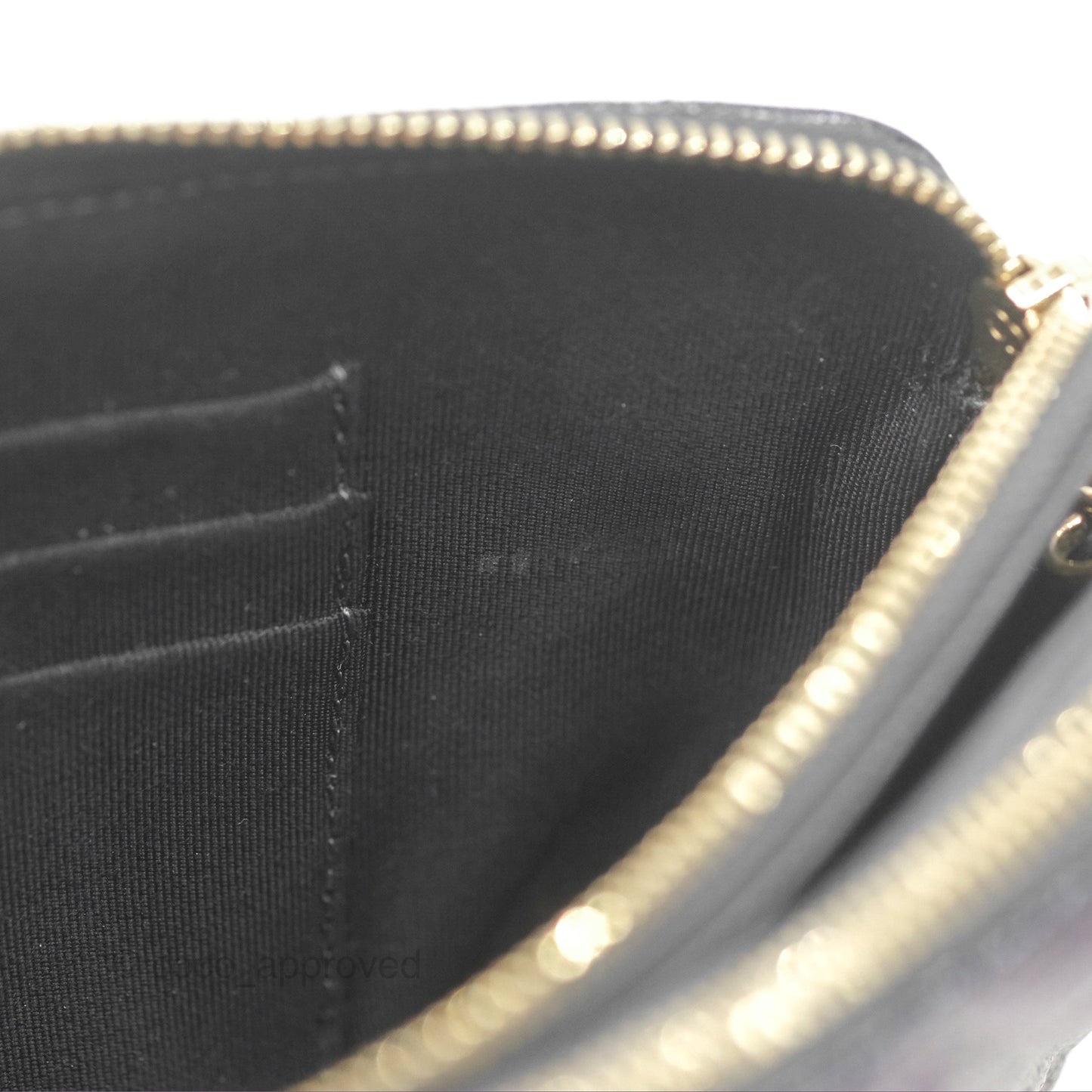 Chanel Quilted Zip Clutch With Chain Iridescent Dark Grey Caviar Gold Hardware