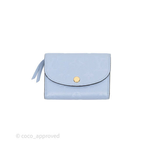 Louis Vuitton Rosali Coin Purse Empreinte Bleu Nuage Gold Hardware