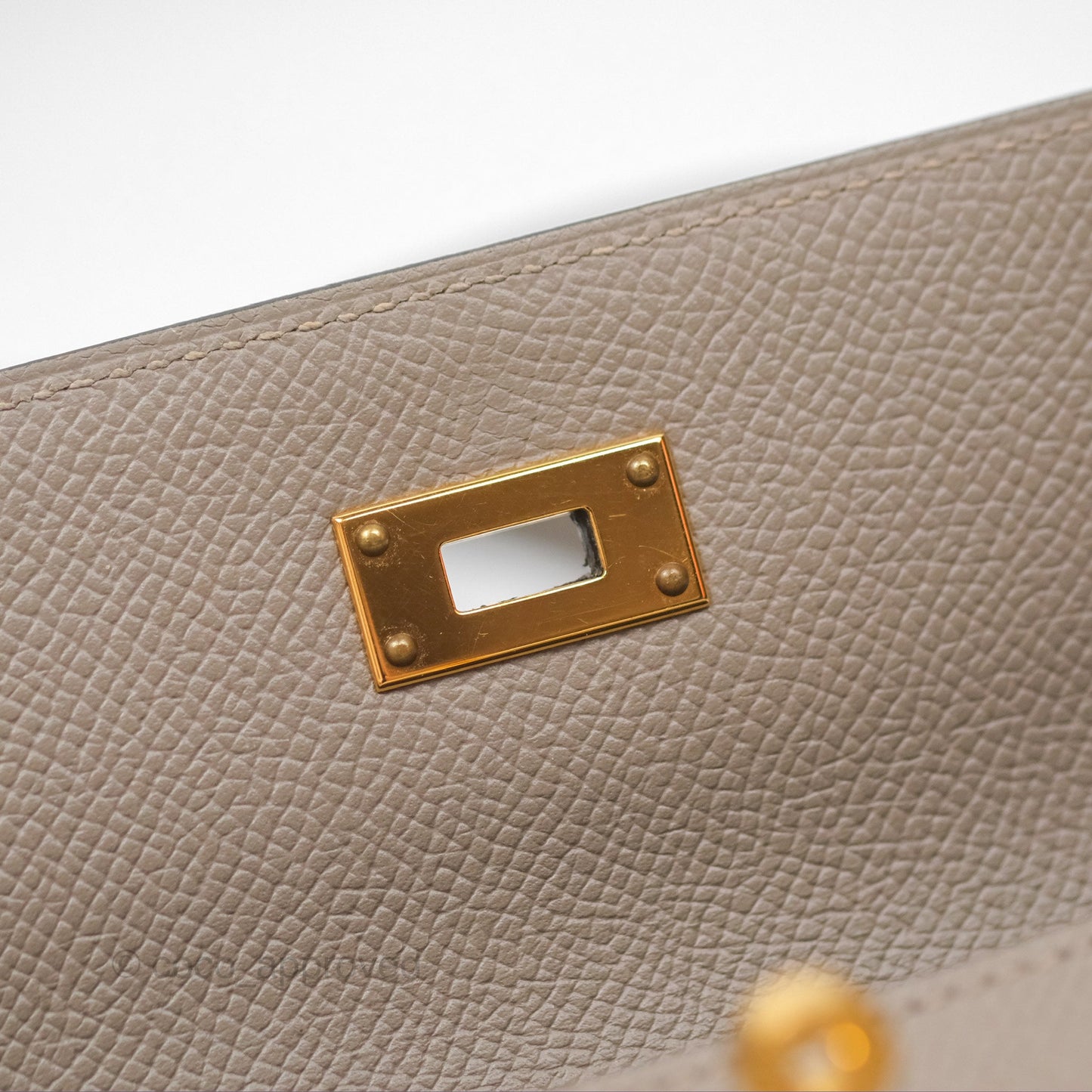 Hermès Kelly Wallet Gris Asphalte M8 Epsom Gold Hardware