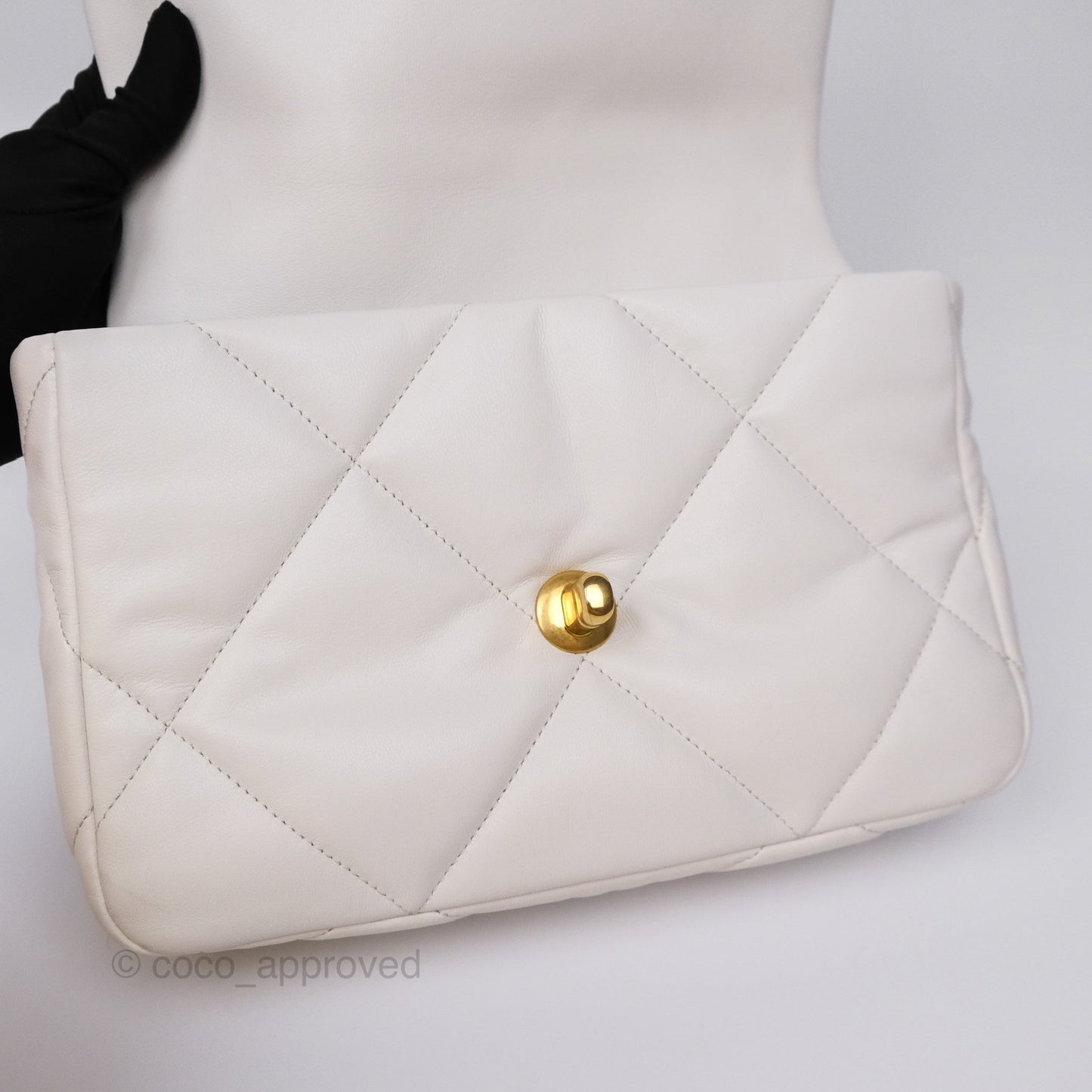 Chanel 19 Small White Mixed Hardware