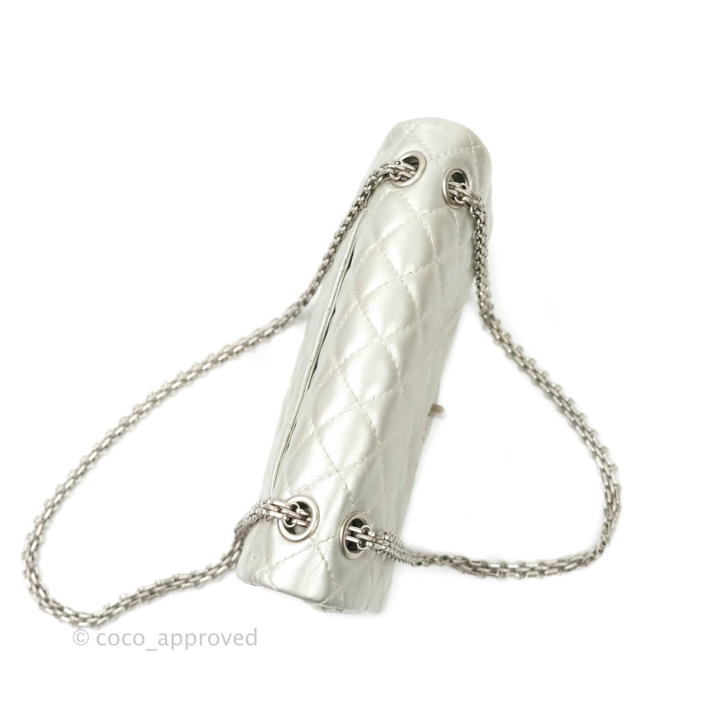 Chanel Reissue Quilted Aged Calfskin Metallic Silver Matte Silver Hardware 225