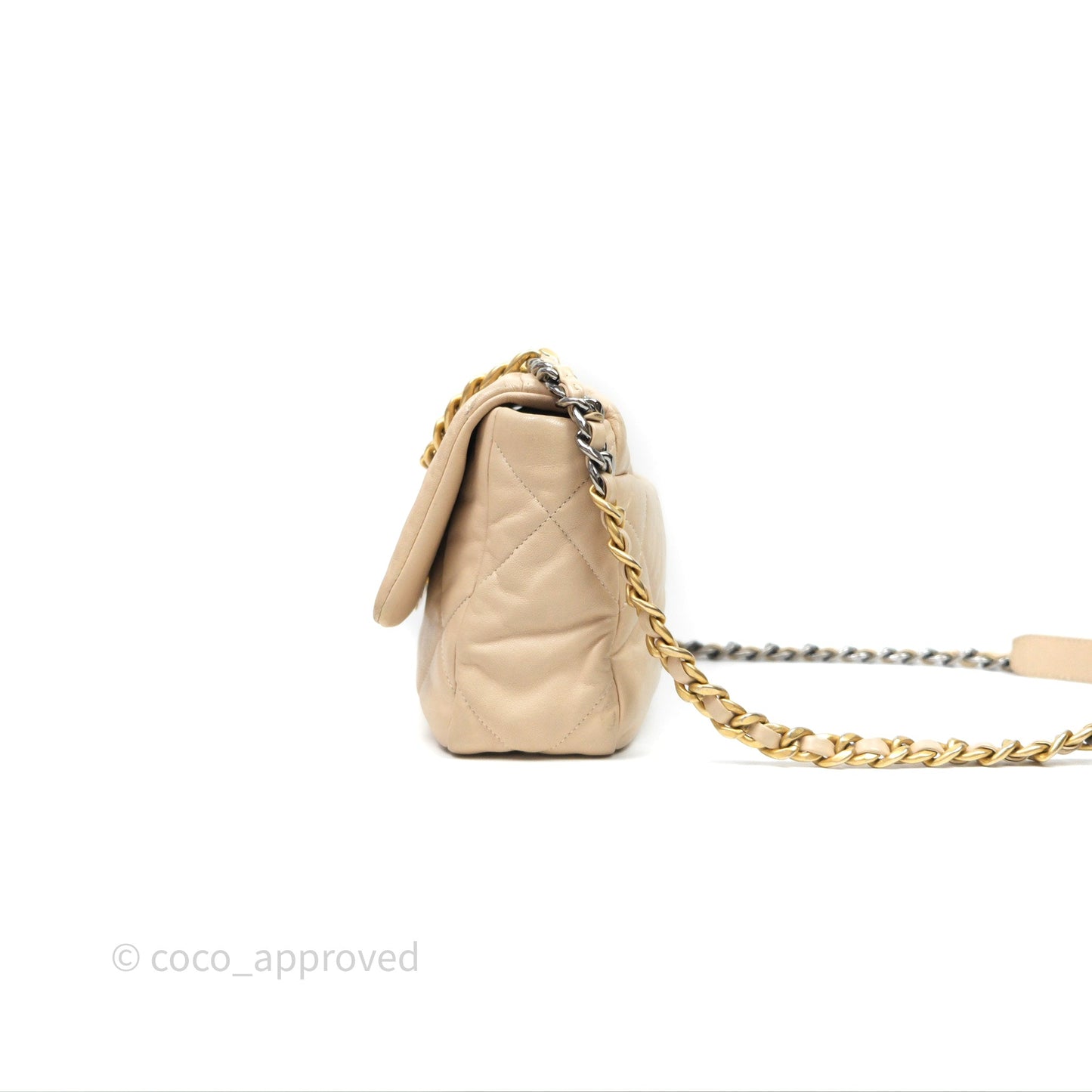 Chanel 19 Small Beige Mixed Hardware