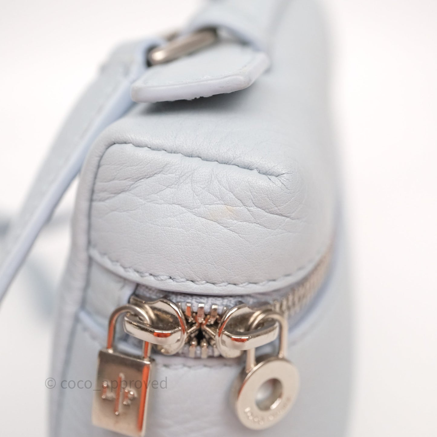 Loro Piana Extra Pocket L19 Light Blue Grained Calfskin