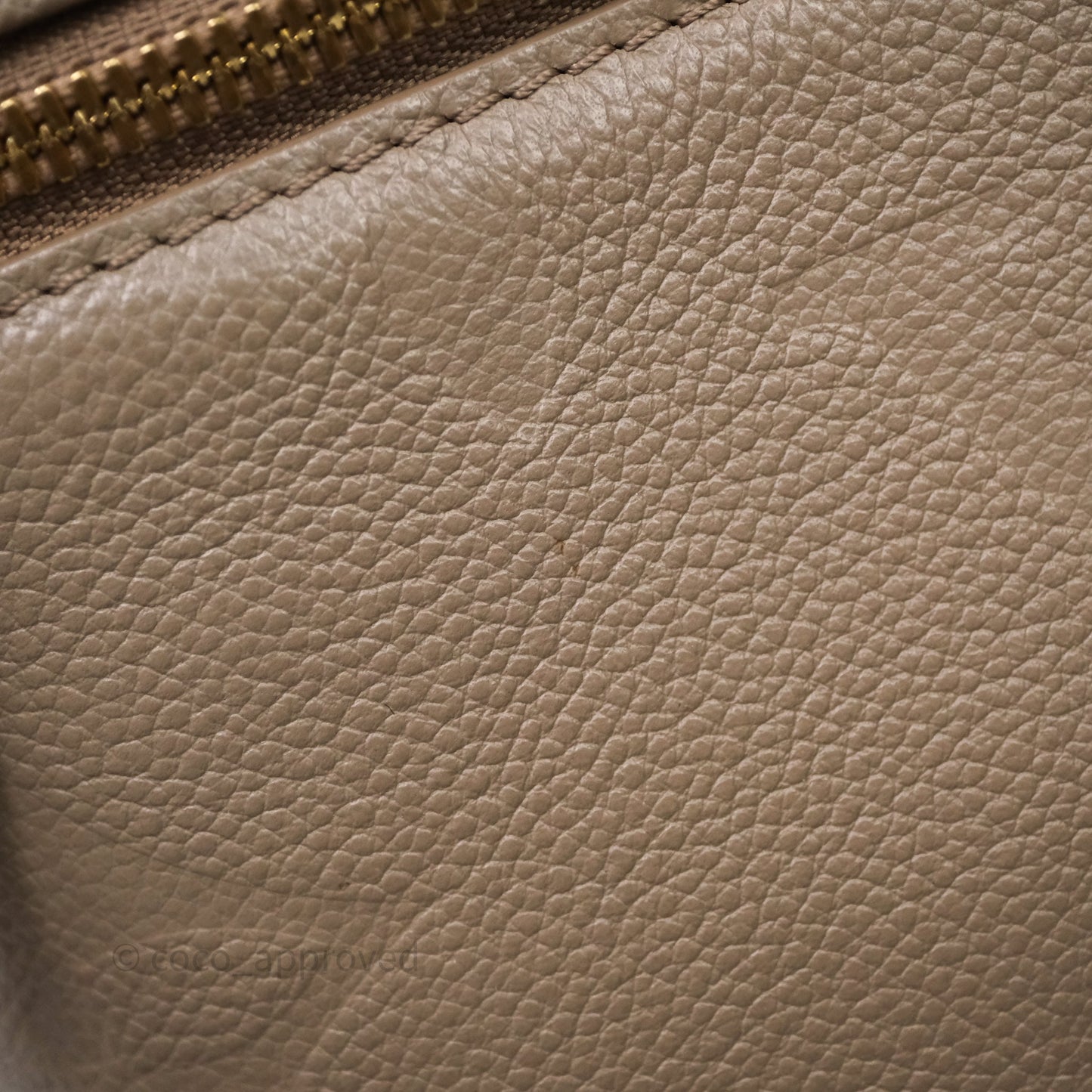 Louis Vuitton Monogram Empreinte Tourterelle Vanity PM Beige Gold Hardware