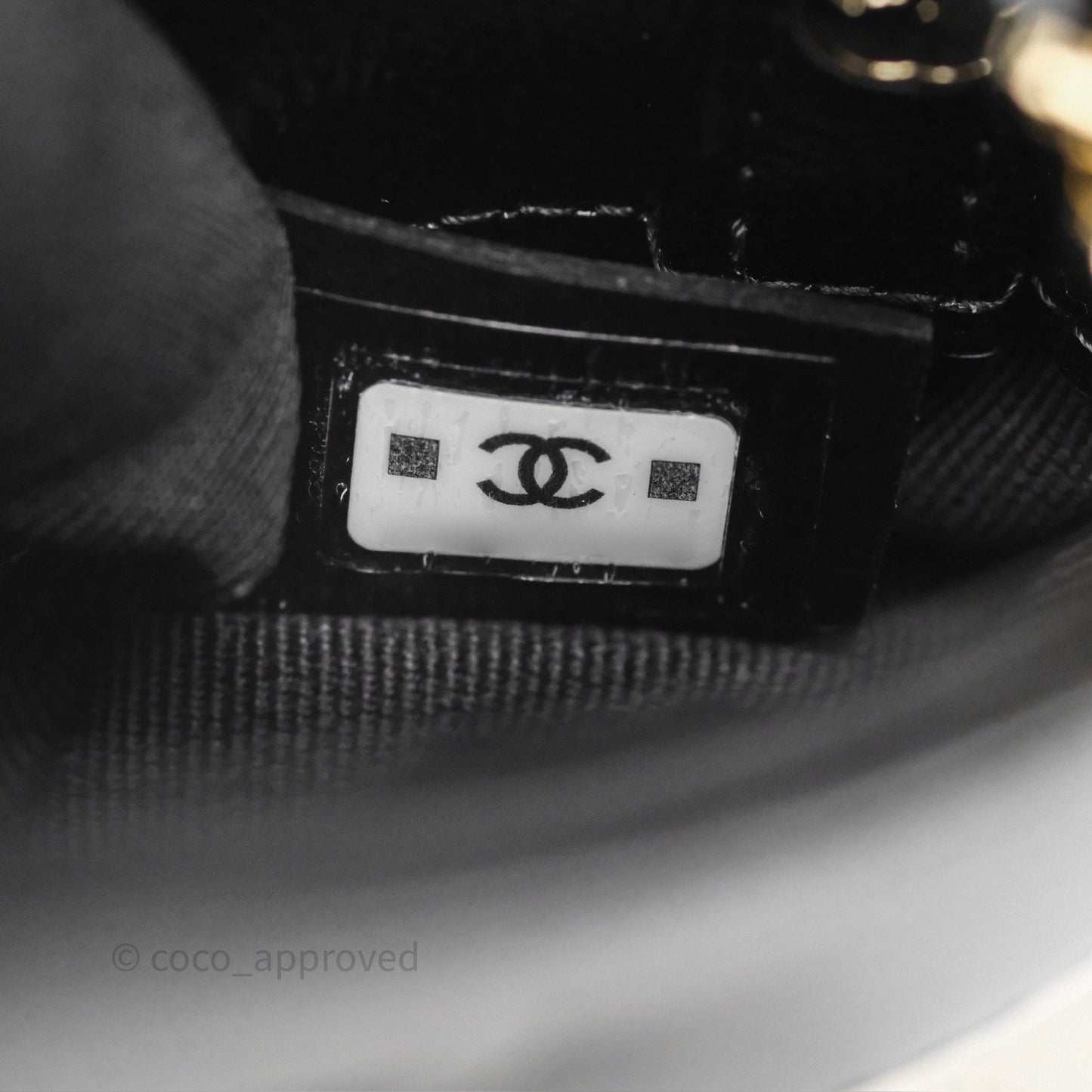 Chanel Nano 31 White/ Black Shiny Lambskin Gold Hardware