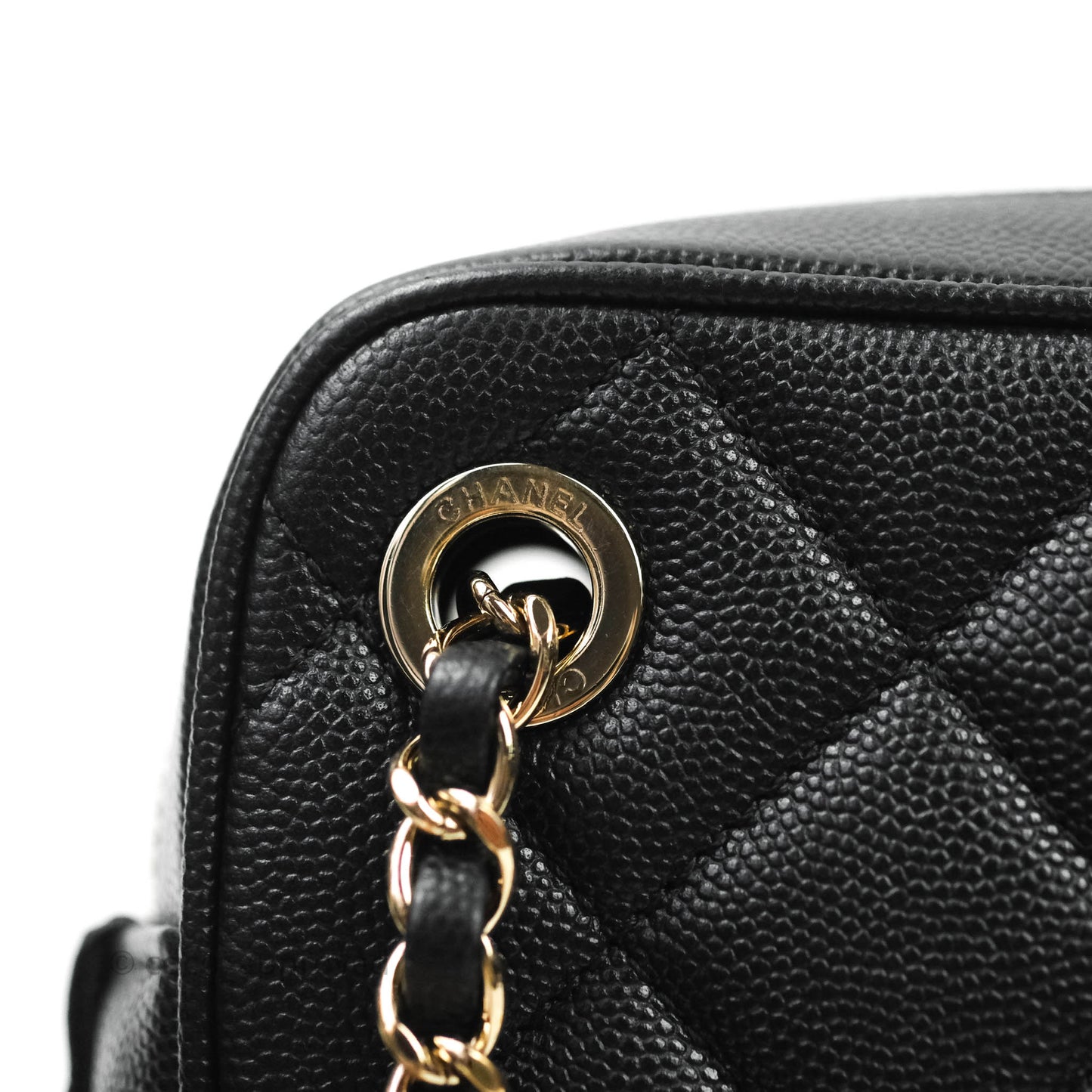 Chanel Camera Bag With Detachable Pouch Black Caviar Gold Hardware