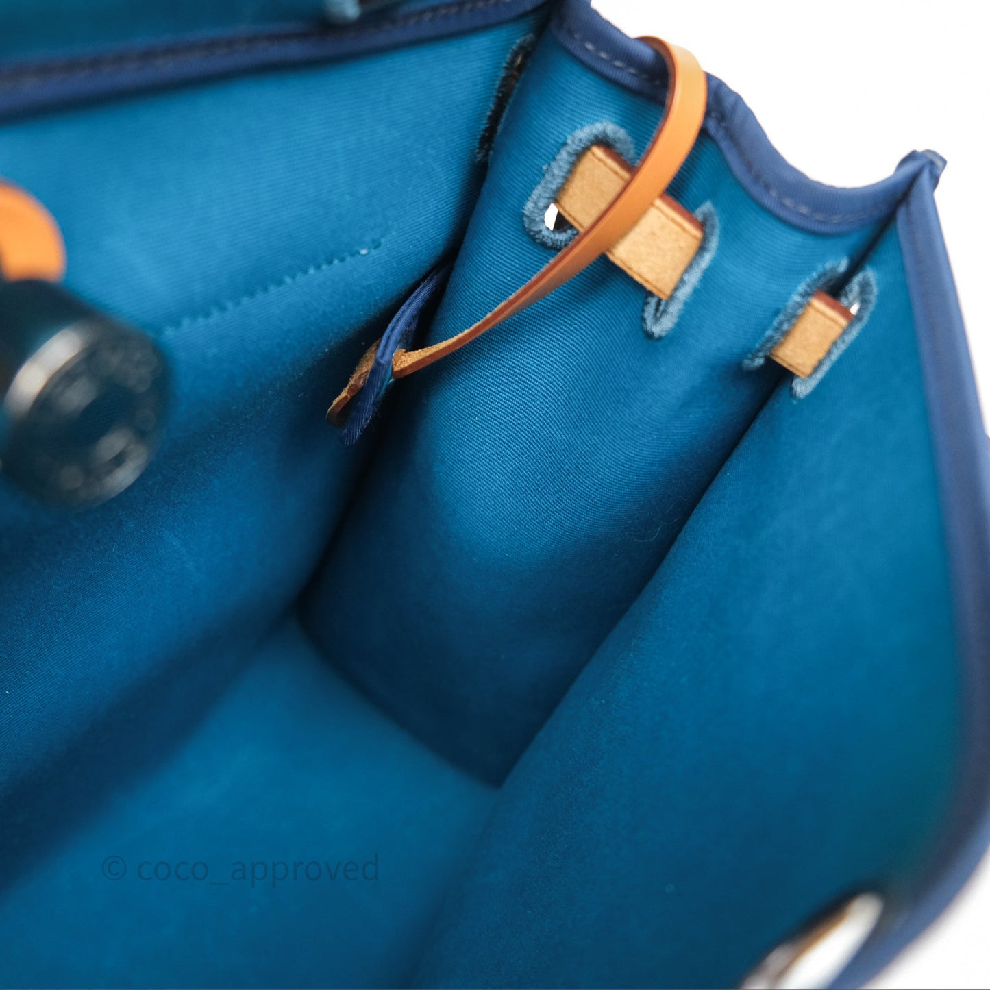 Hermès Herbag Zip 31 Vache Hunter Bleu Izmir 7W/ Bleu de Malte 7L Palladium Hardware