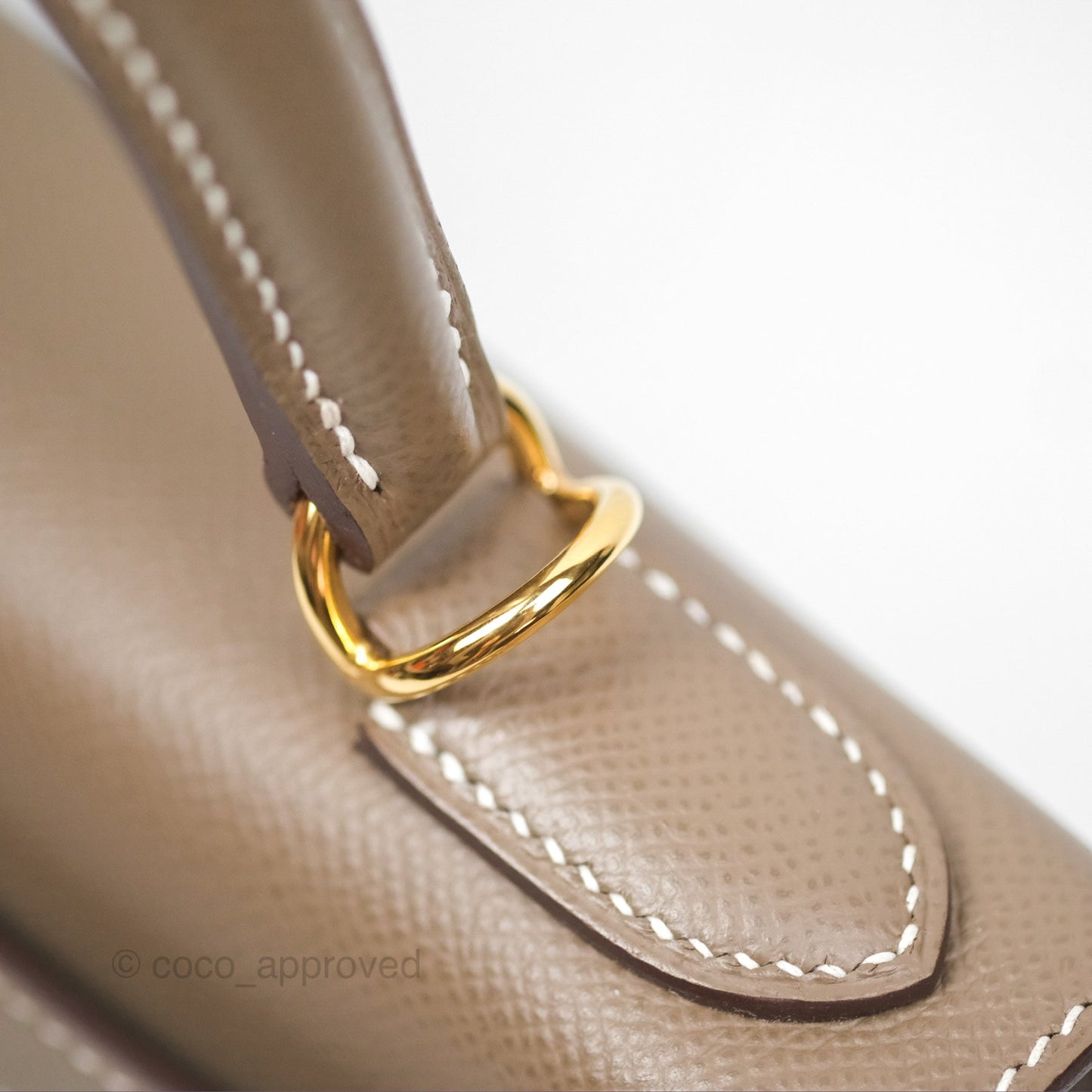 Hermès Kelly Sellier 28 Etoupe 18 Epsom Gold Hardware