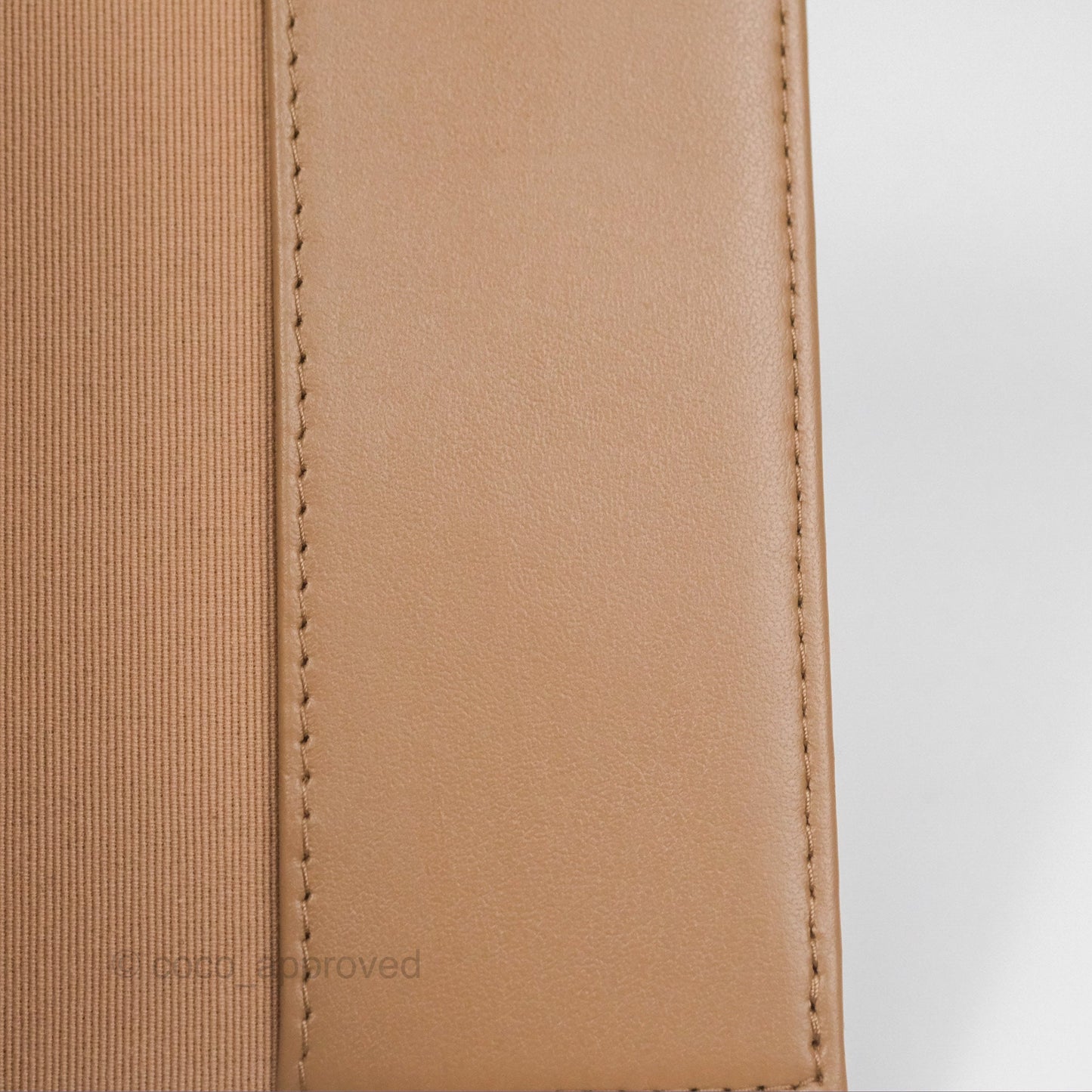 Chanel Classic Quilted Passport Holder Caviar Beige Gold Hardware