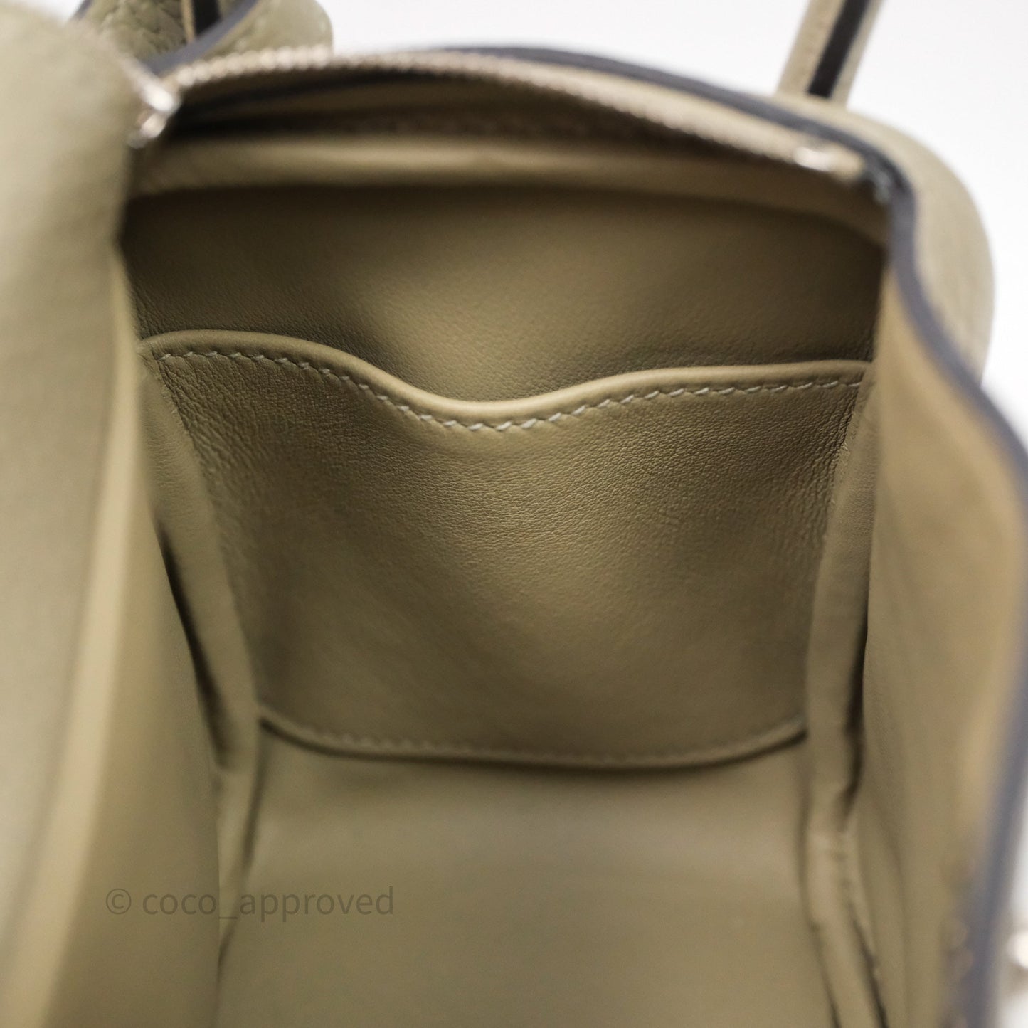 Hermès Mini Lindy 20 Sauge Q1 Clemence Palladium Hardware