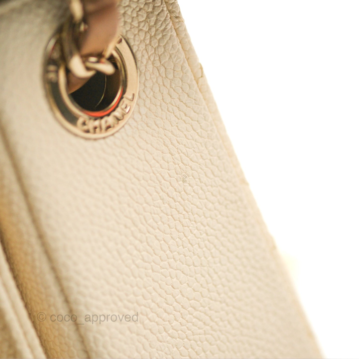 Chanel Medium CC Cuba Flap Bag Ivory Caviar Light Gold Hardware