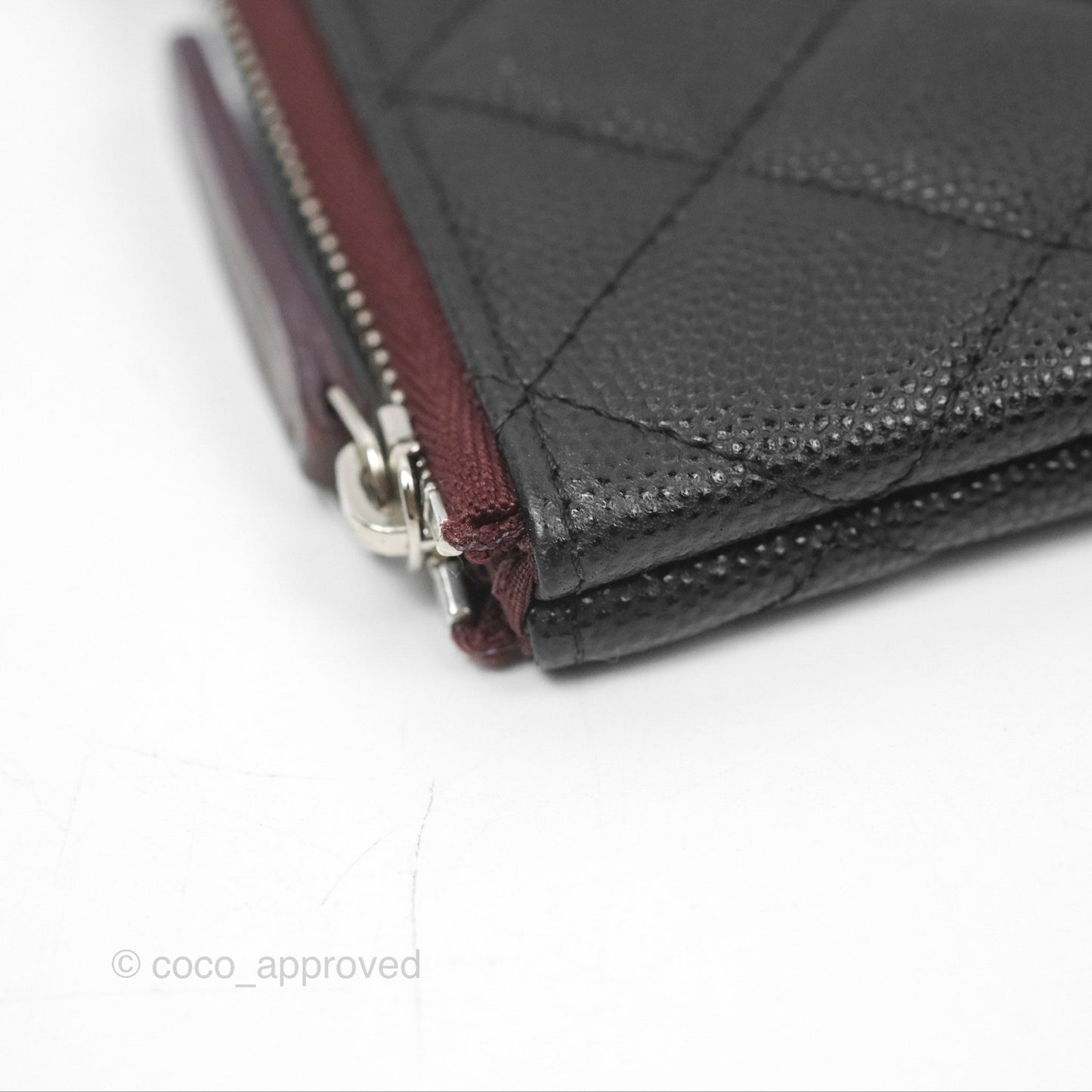 Chanel Quilted Mini O Case Black Caviar Silver Hardware