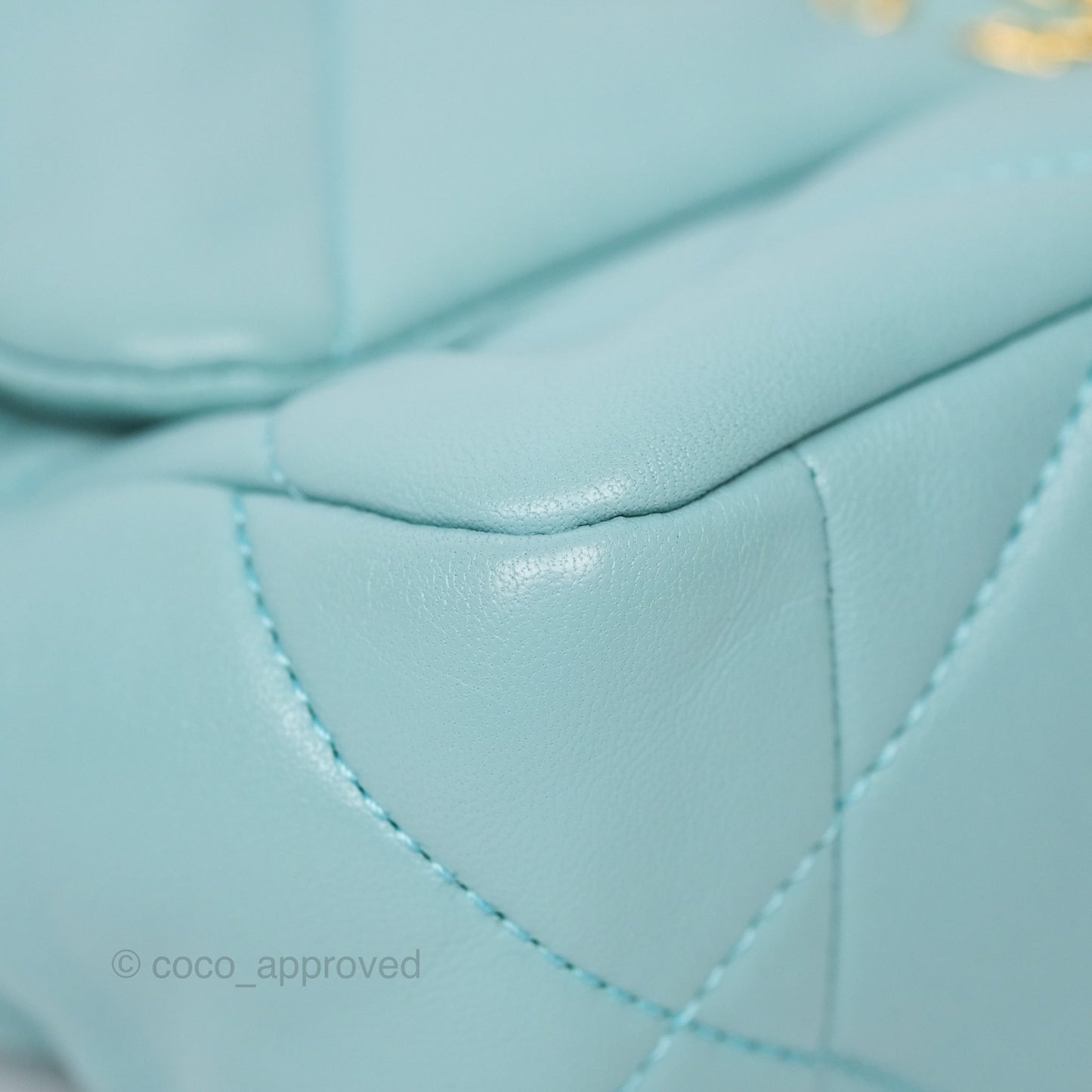 Chanel 19 Small Tiffany Blue Mixed Hardware