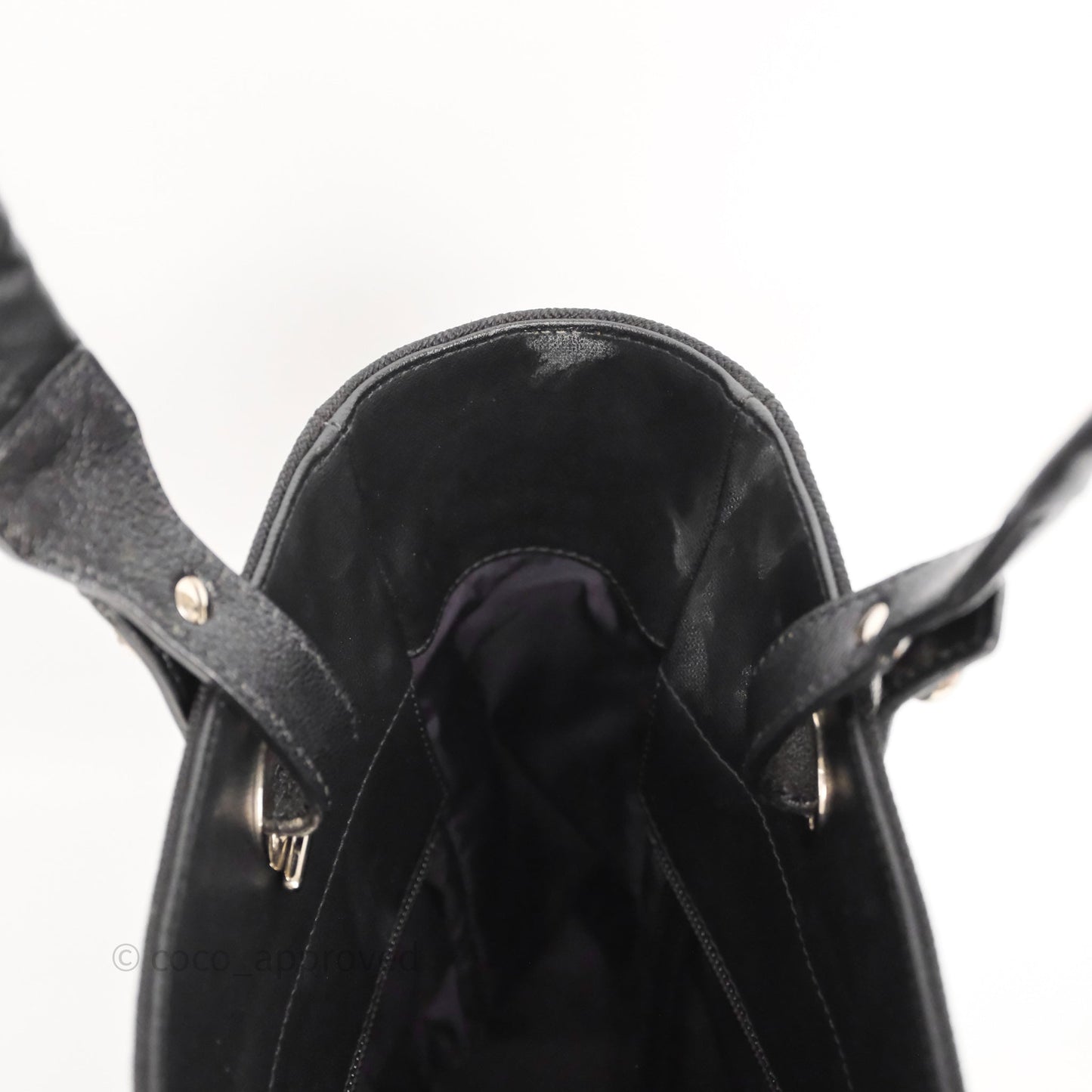 Chanel Quilted Paris Biarritz Tote PM Black Coated Canvas