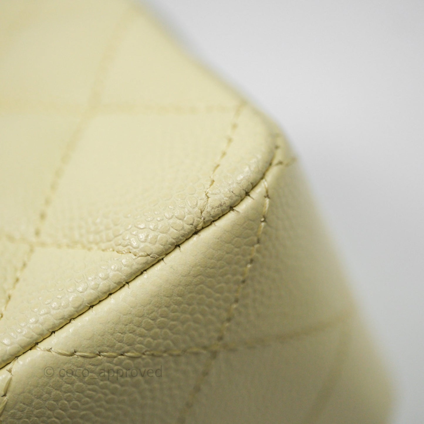 Chanel Small Classic Quilted Flap Yellow Caviar Gold Hardware