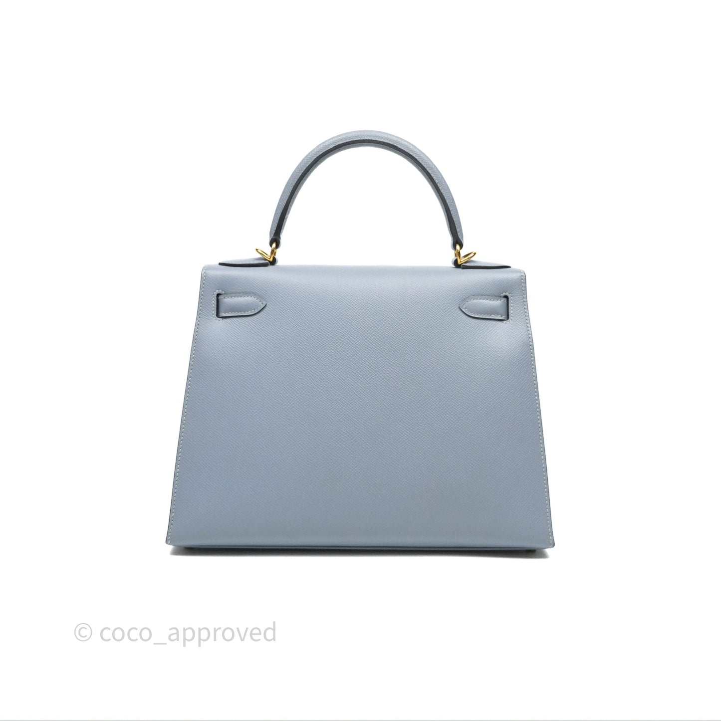 Hermès Kelly II 28 Sellier Bleu Lin J7 Epsom Gold Hardware