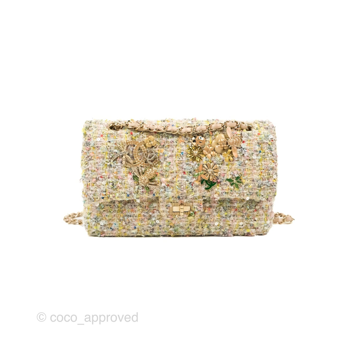 Chanel Reissue Tweed Pastel Garden Party Flap