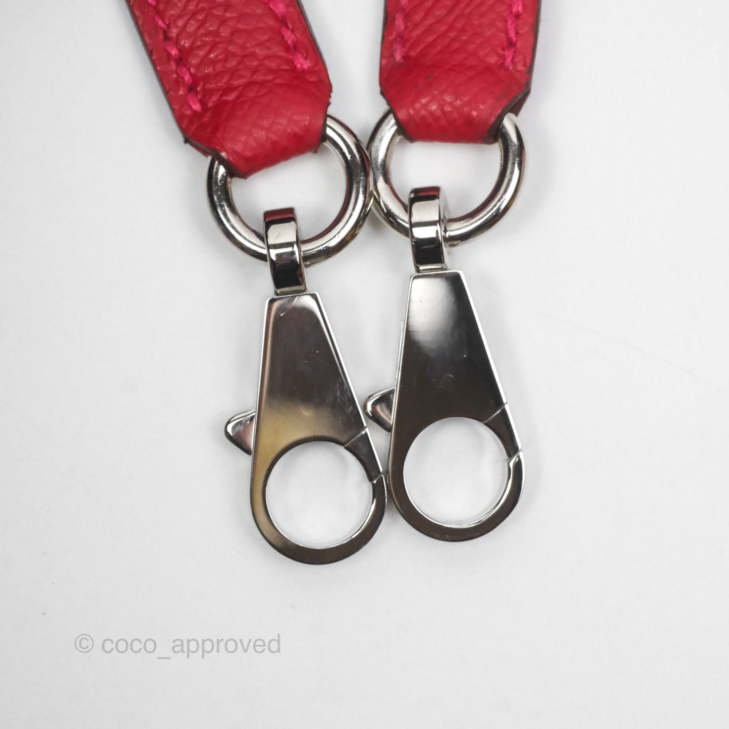 Hermès Kelly 32 Sellier Rouge Casaque Q5 Epsom Palladium Hardware