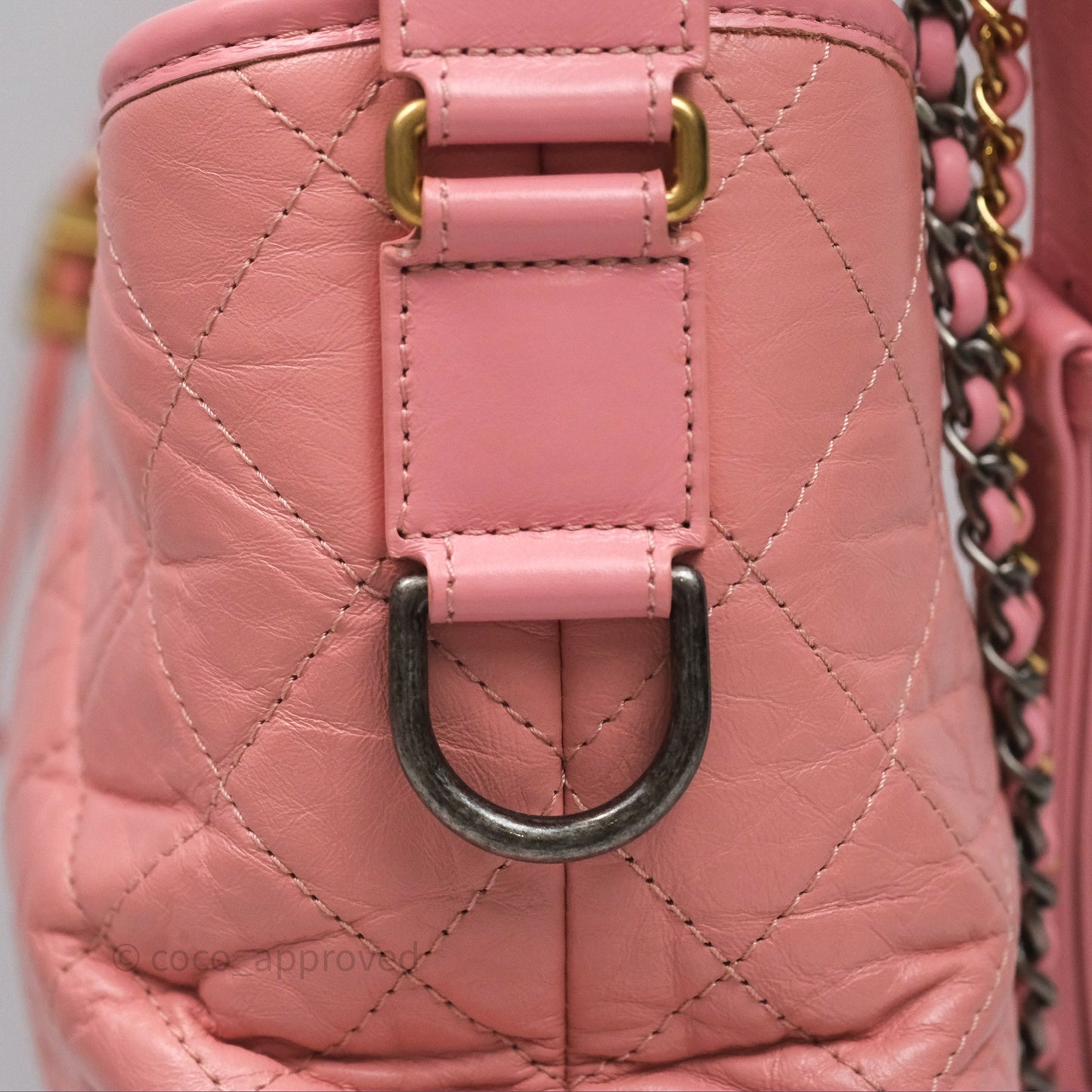 Chanel Large Gabrielle Hobo Pink Aged Calfskin Mixed Hardware 19S