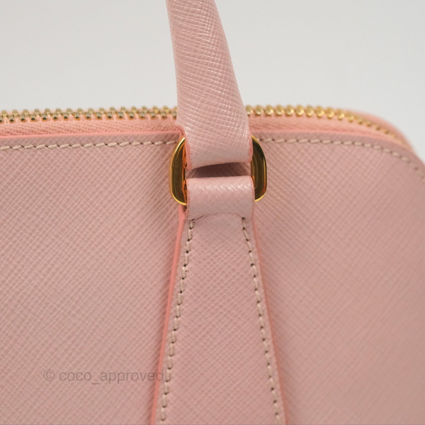 Prada Small Promenade Bag Saffiano Lux Light Pink