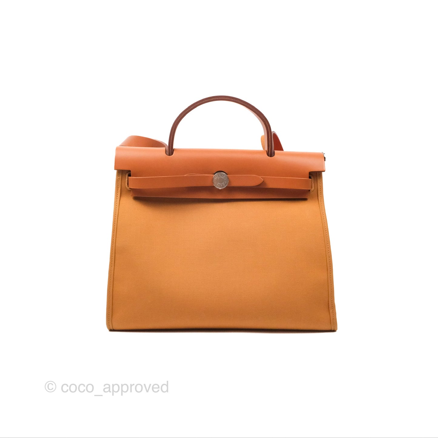 Hermès Herbag Zip 31 Dune Magnolia Fauve Canvas Palladium Hardware