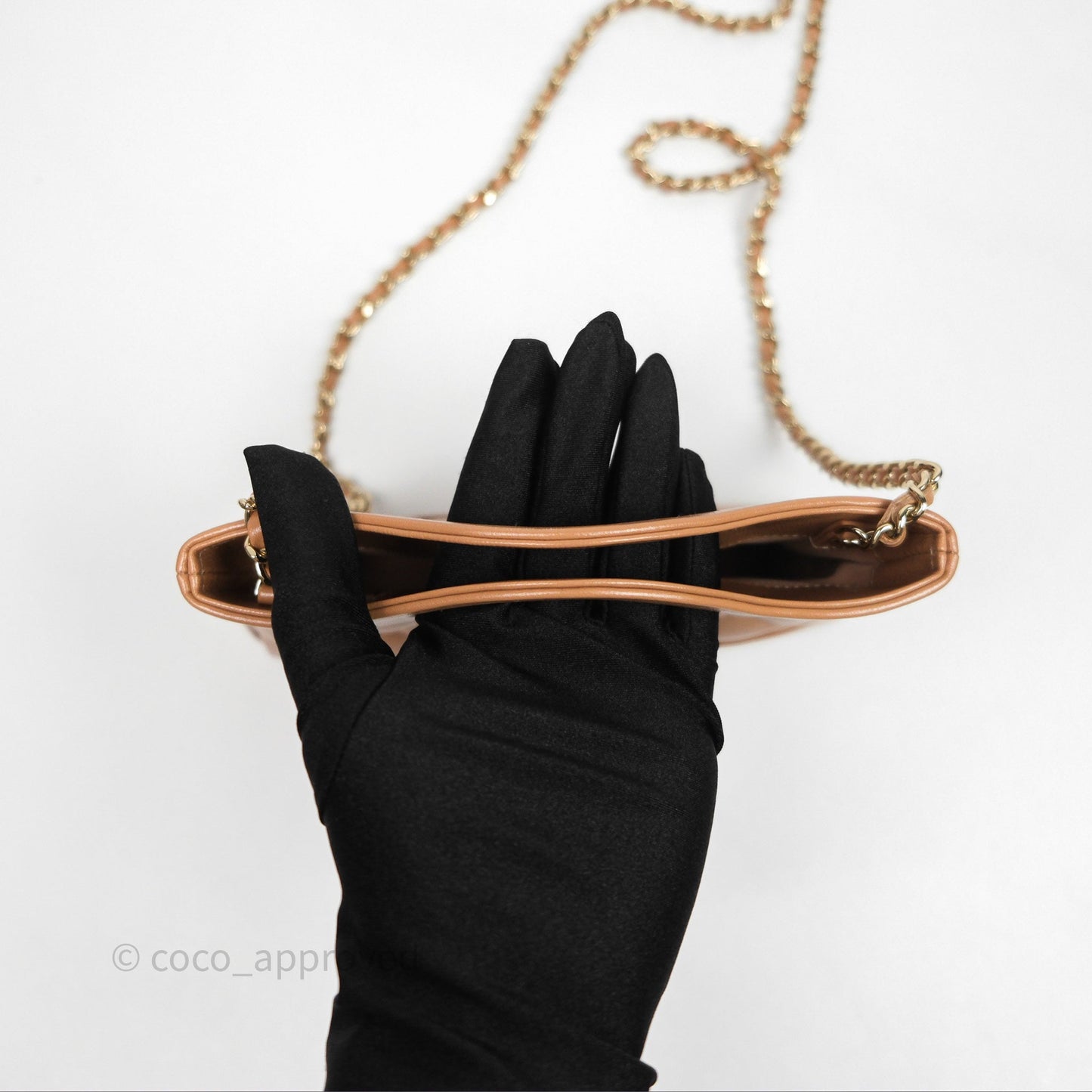 Chanel Nano 31 Dark Beige Shiny Lambskin Gold Hardware