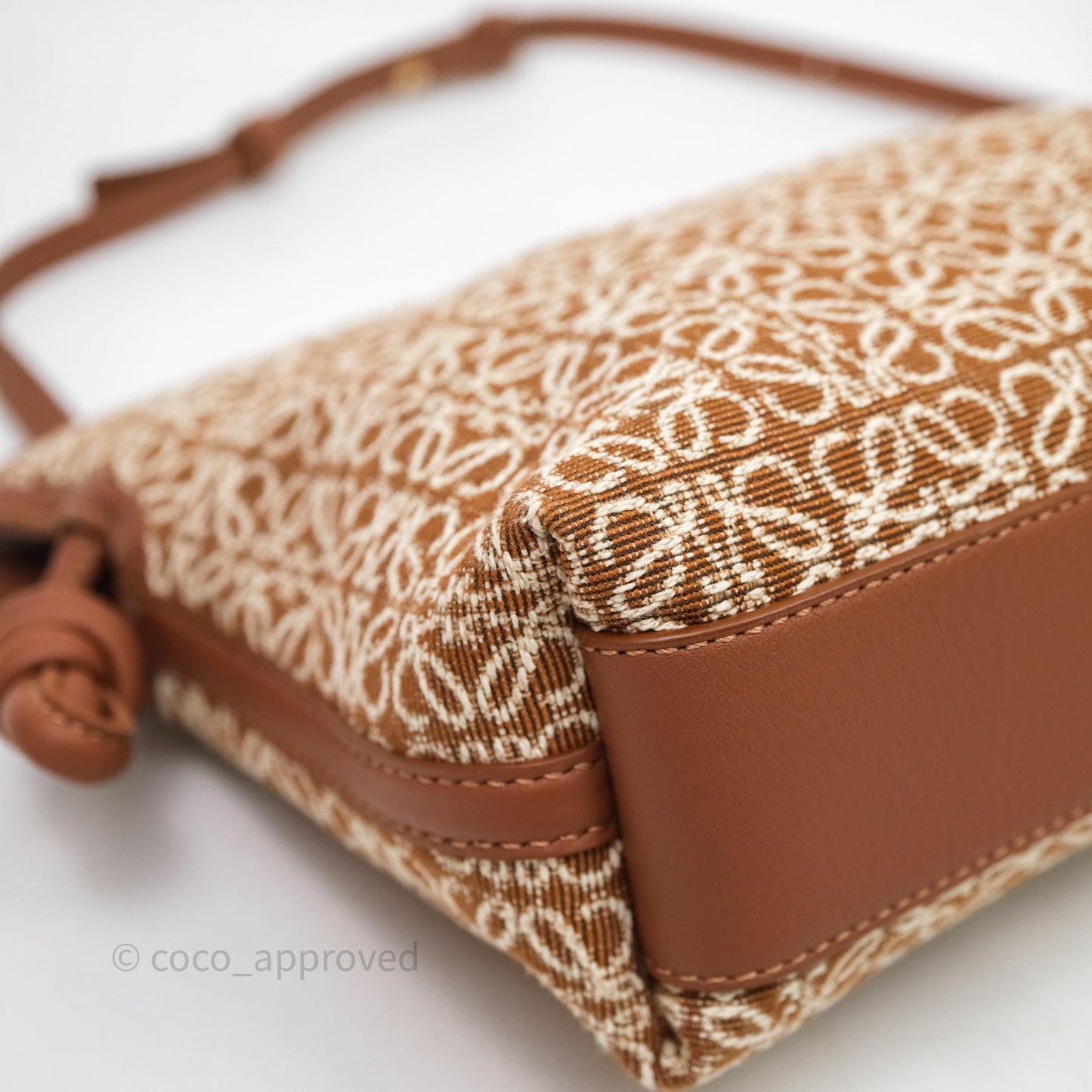 Loewe Jacquard Anagram Flamenco Knot Clutch Mini Bag Gold Hardware