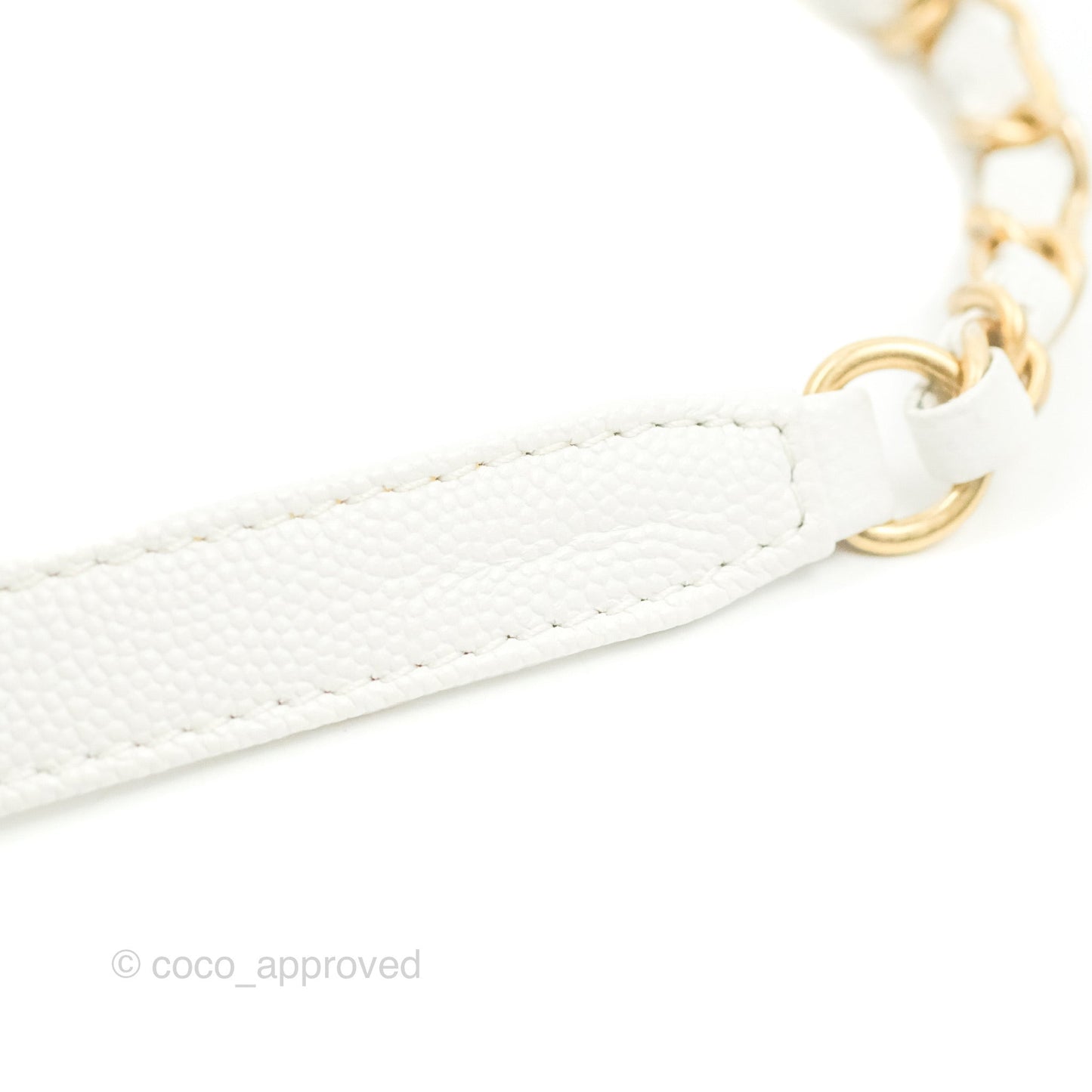 Chanel A Real Catch Shopping Bag White Caviar