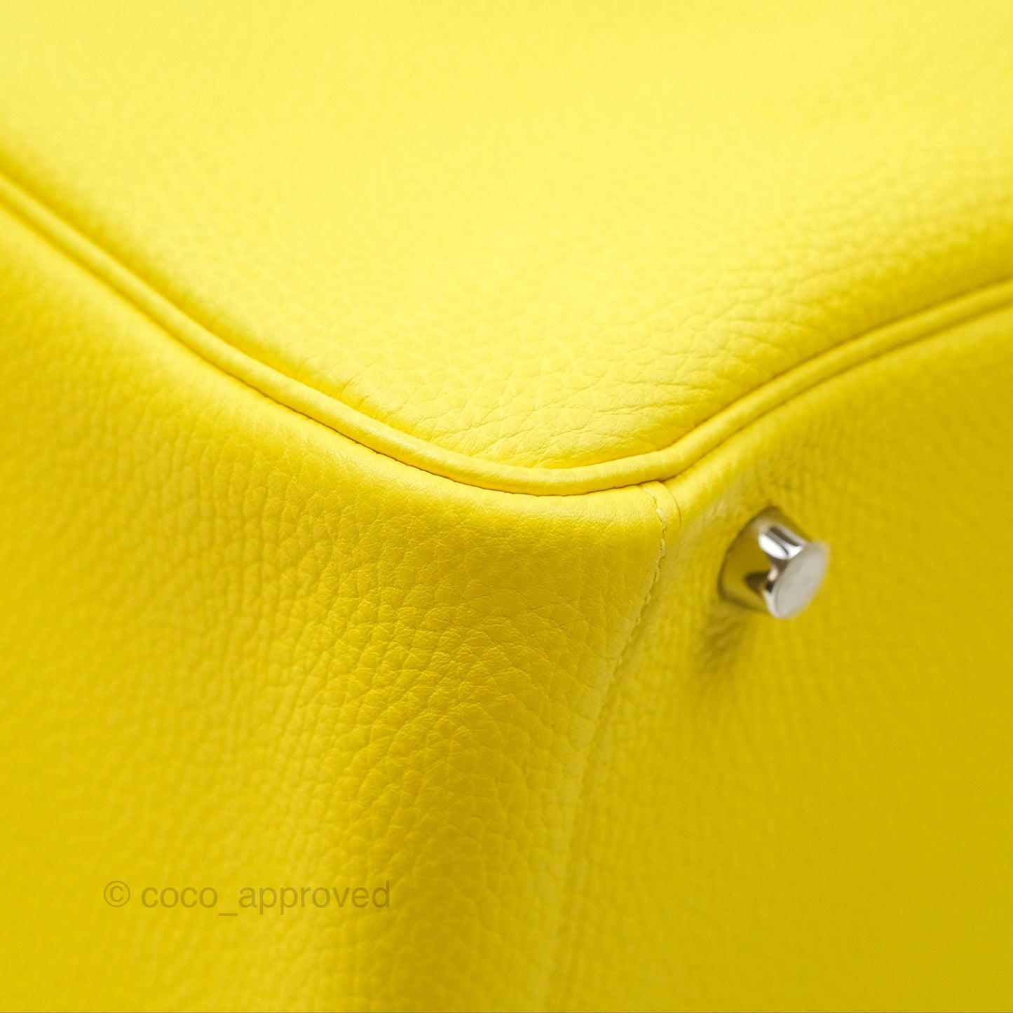 Hermès Lindy 30 Celemence Lime 9R Palladium Hardware