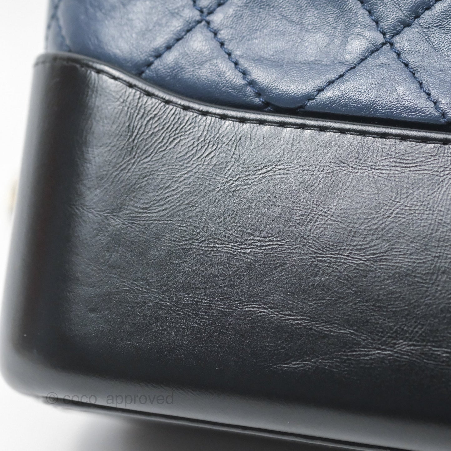 Chanel New Medium Gabrielle Hobo Quilted Navy Black Aged Calfskin
