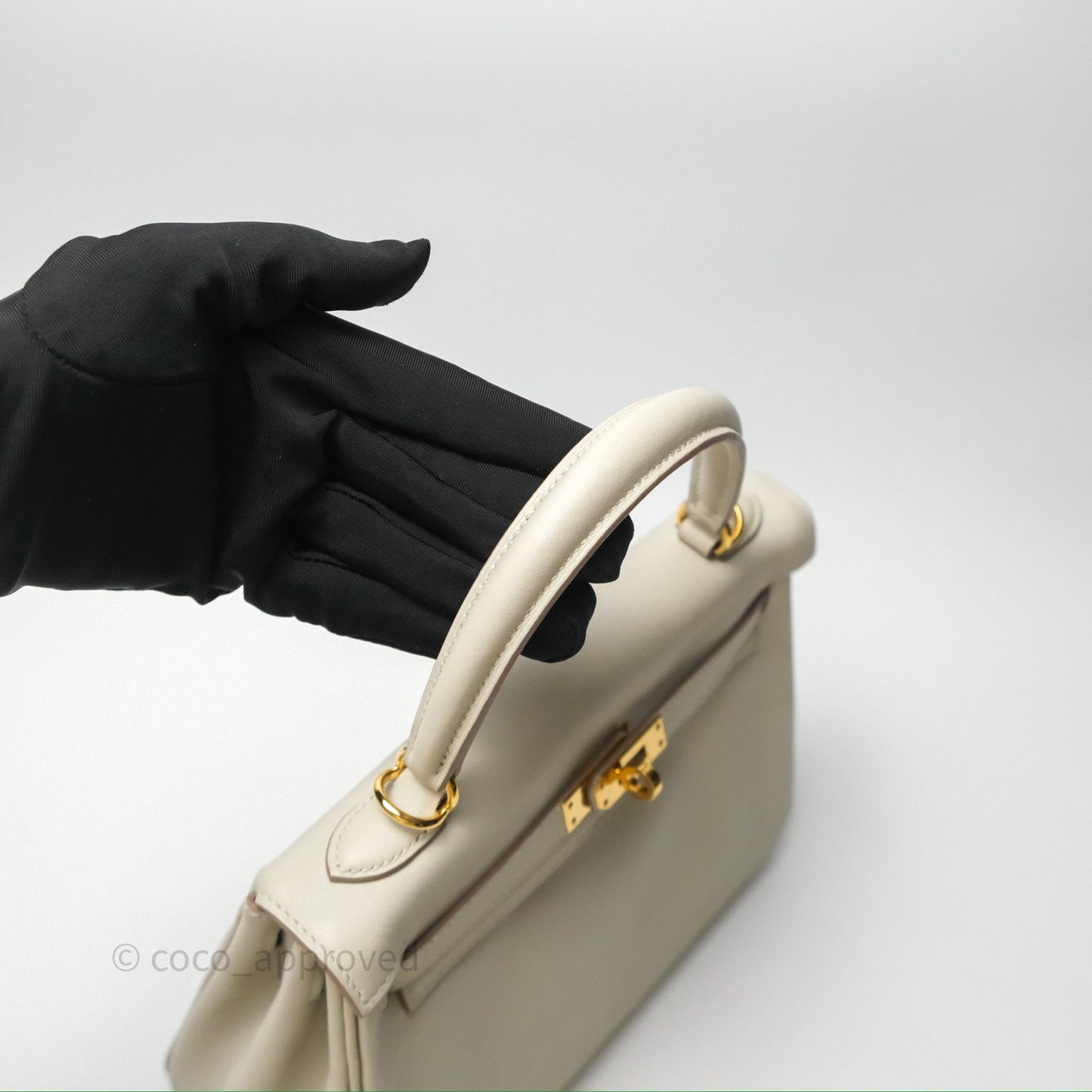 Hermès Retourne Swift Kelly 25 Gris Perle 80 Gold Hardware